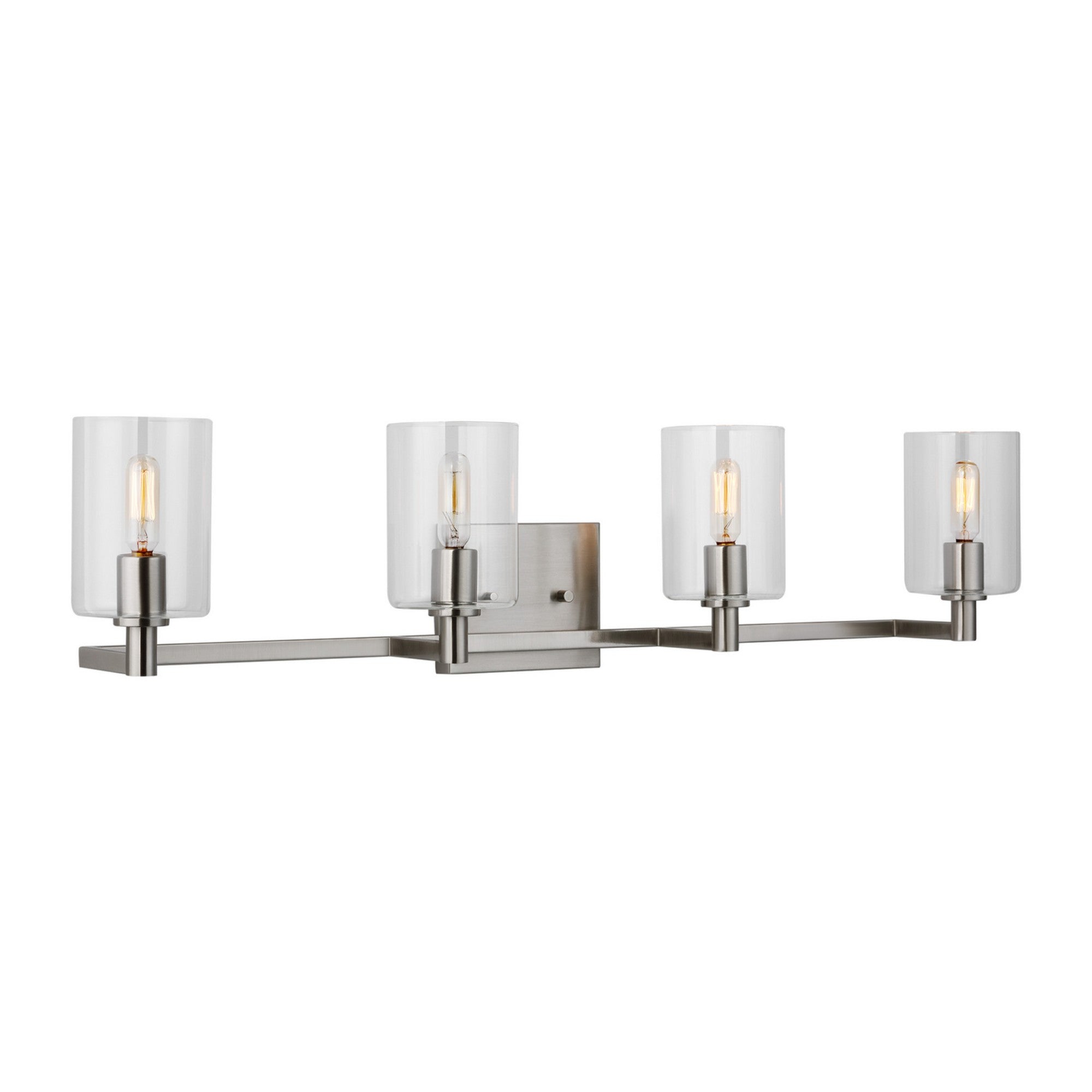 Fullton 35" 4-Light Bathroom Vanity, Brushed Nickel Finish - Bees Lighting