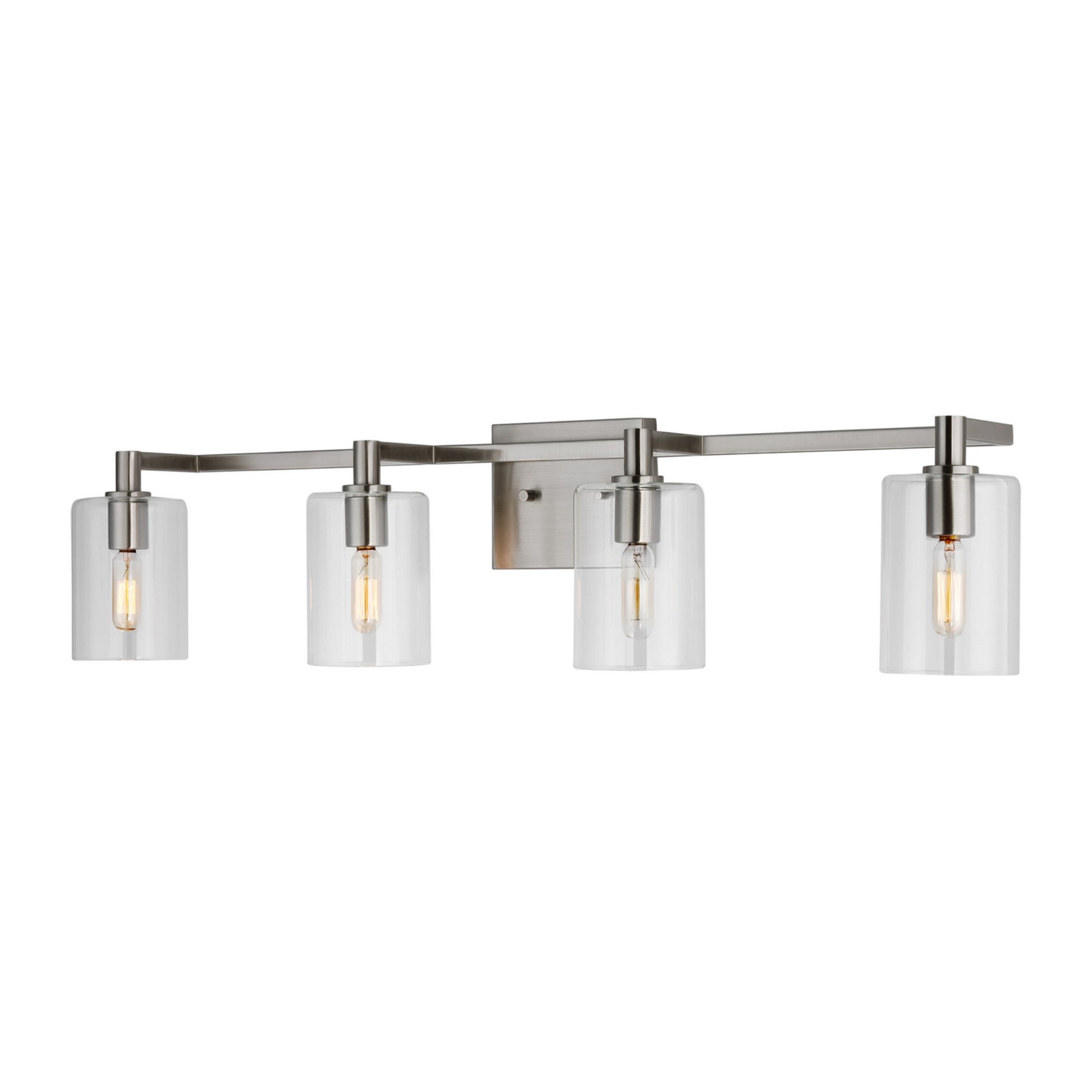 Fullton 35" 4-Light Bathroom Vanity, Brushed Nickel Finish - Bees Lighting