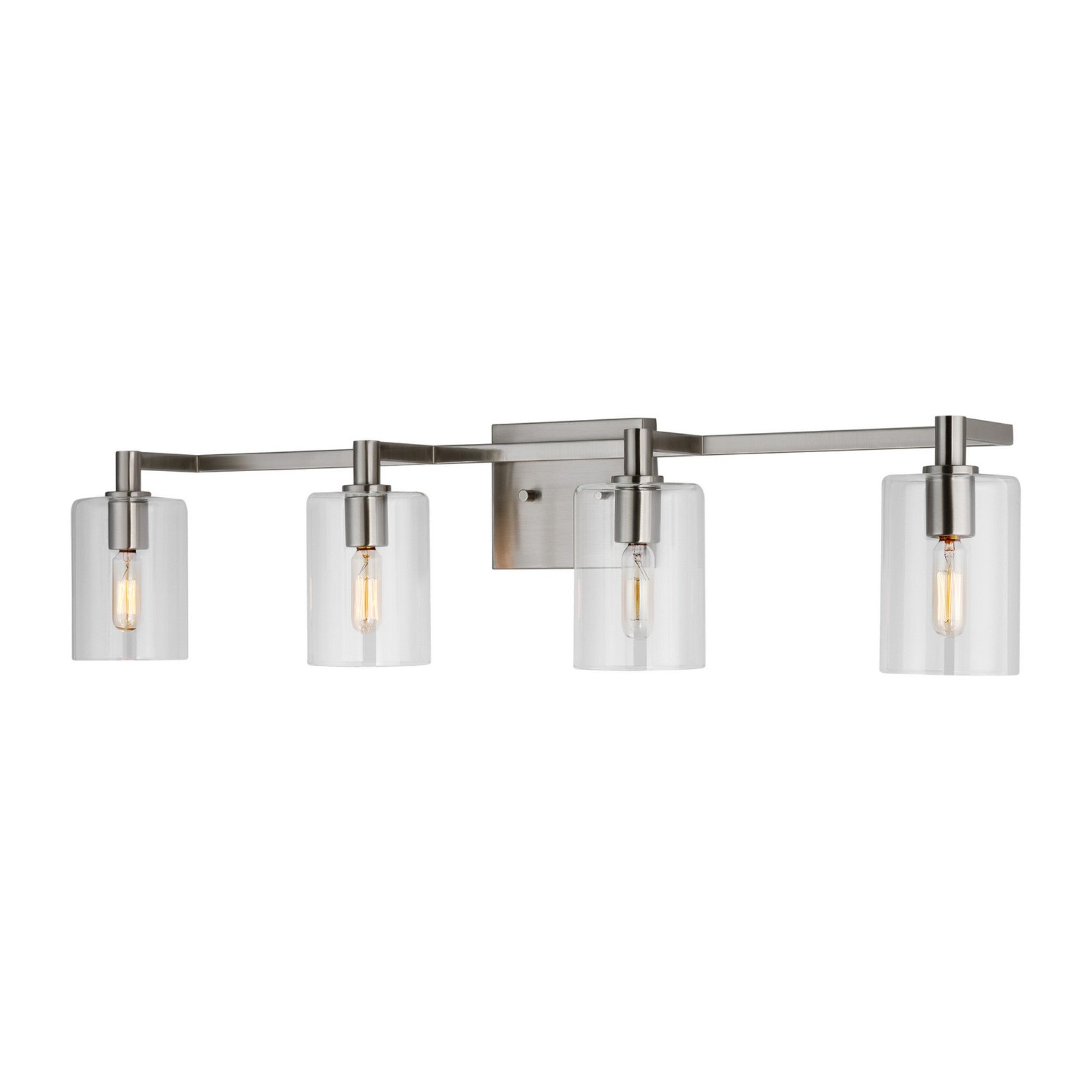 Fullton 35" 4-Light Bathroom Vanity, Brushed Nickel Finish - Bees Lighting