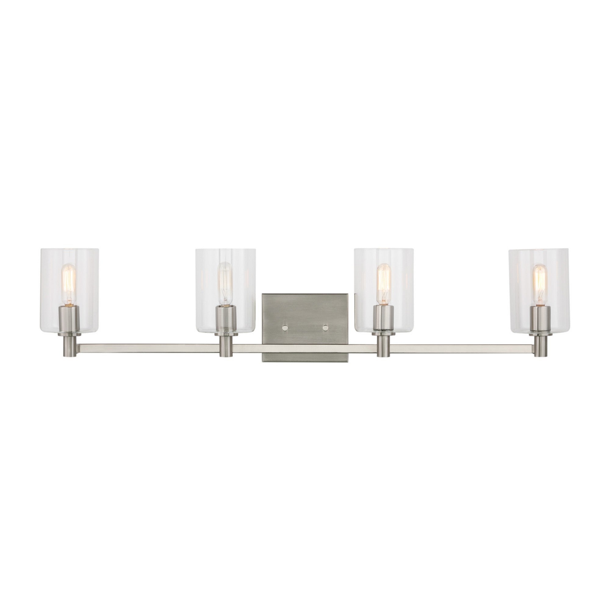 Fullton 35" 4-Light Bathroom Vanity, Brushed Nickel Finish - Bees Lighting