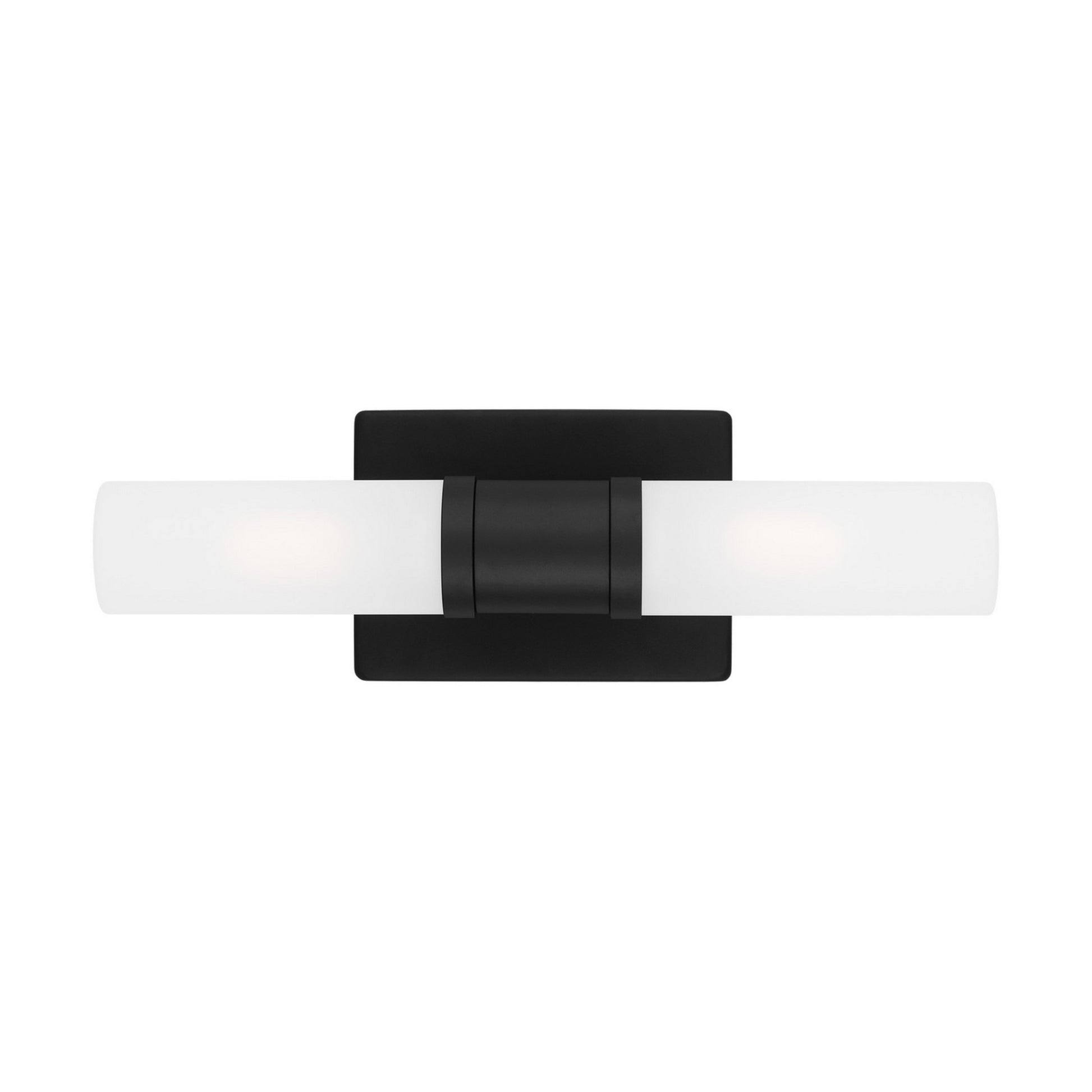 Keaton 16" Small 2-Light Bathroom Vanity, Midnight Black Finish - Bees Lighting