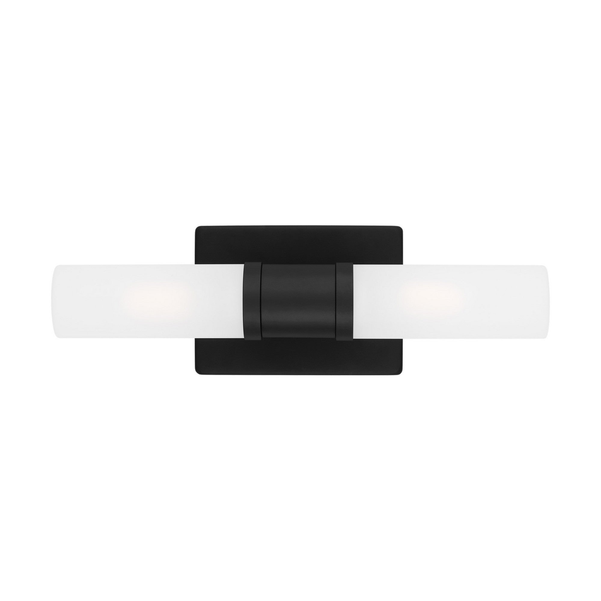 Keaton 16" Small 2-Light Bathroom Vanity, Midnight Black Finish - Bees Lighting
