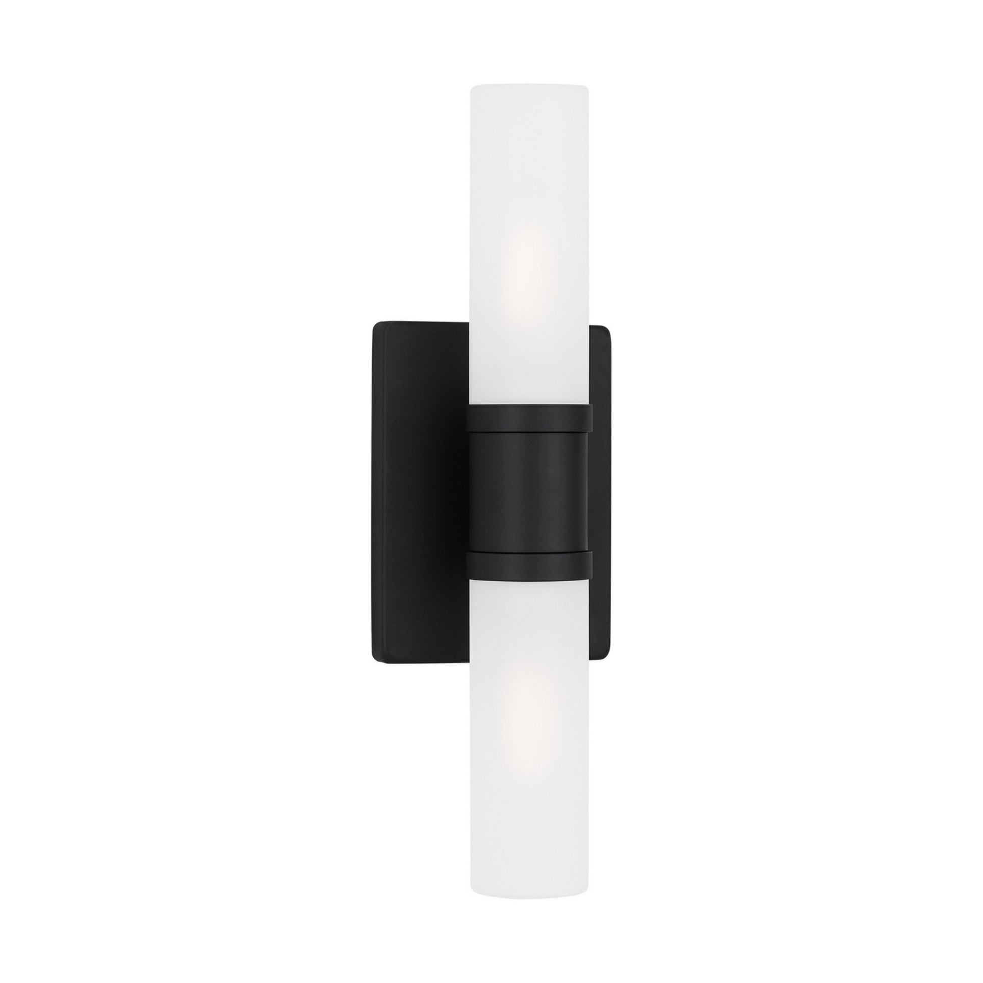 Keaton 16" Small 2-Light Bathroom Vanity, Midnight Black Finish - Bees Lighting