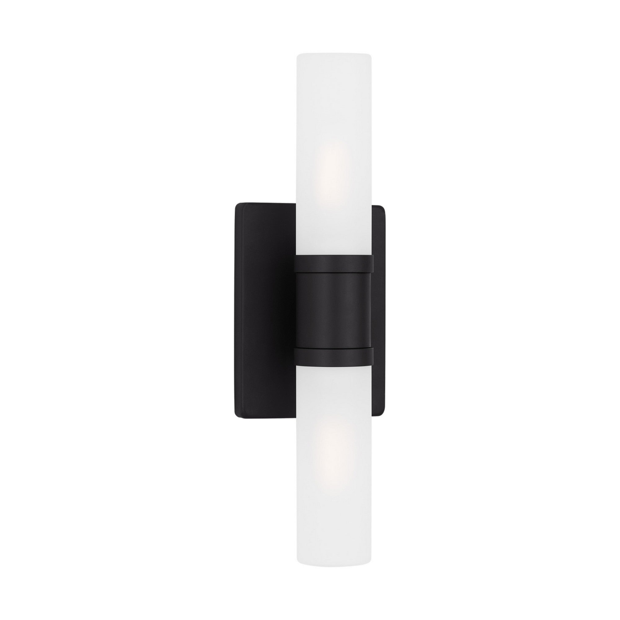 Keaton 16" Small 2-Light Bathroom Vanity, Midnight Black Finish - Bees Lighting