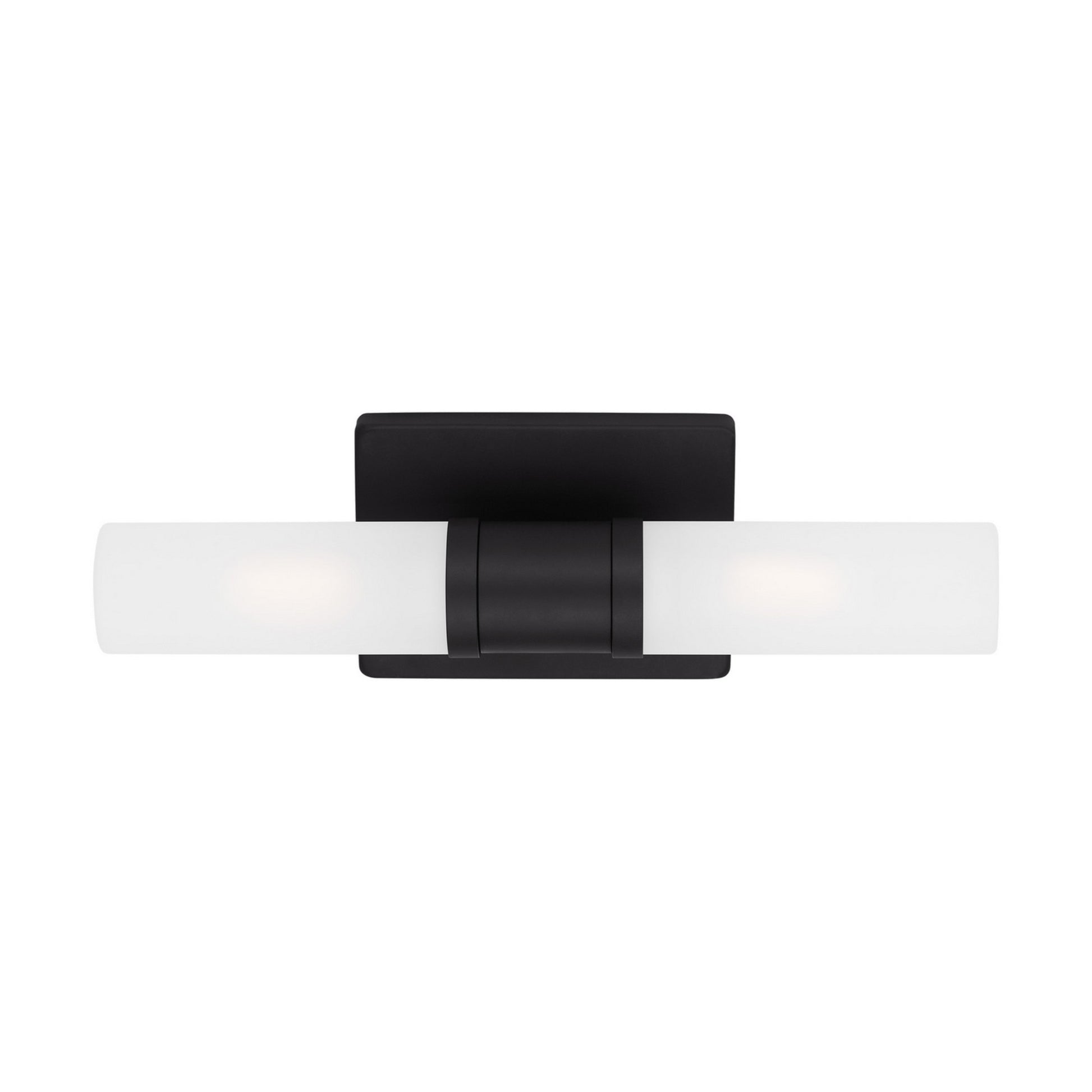Keaton 16" Small 2-Light Bathroom Vanity, Midnight Black Finish - Bees Lighting