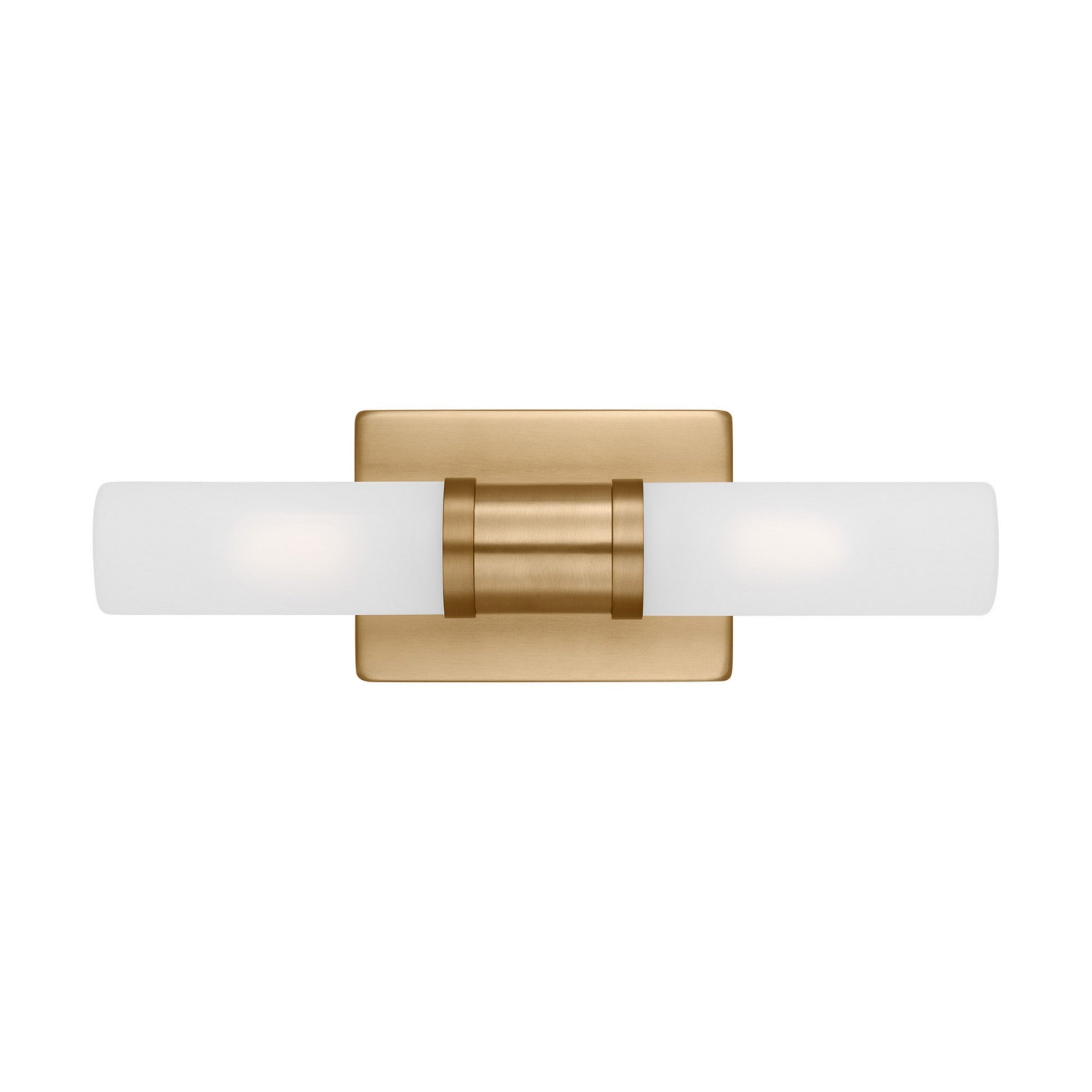 Keaton 16" Small 2-Light Bathroom Vanity, Satin Brass Finish - Bees Lighting