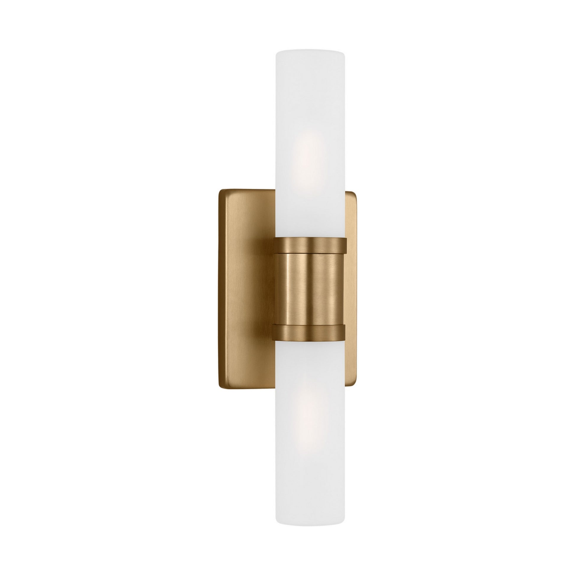 Keaton 16" Small 2-Light Bathroom Vanity, Satin Brass Finish - Bees Lighting