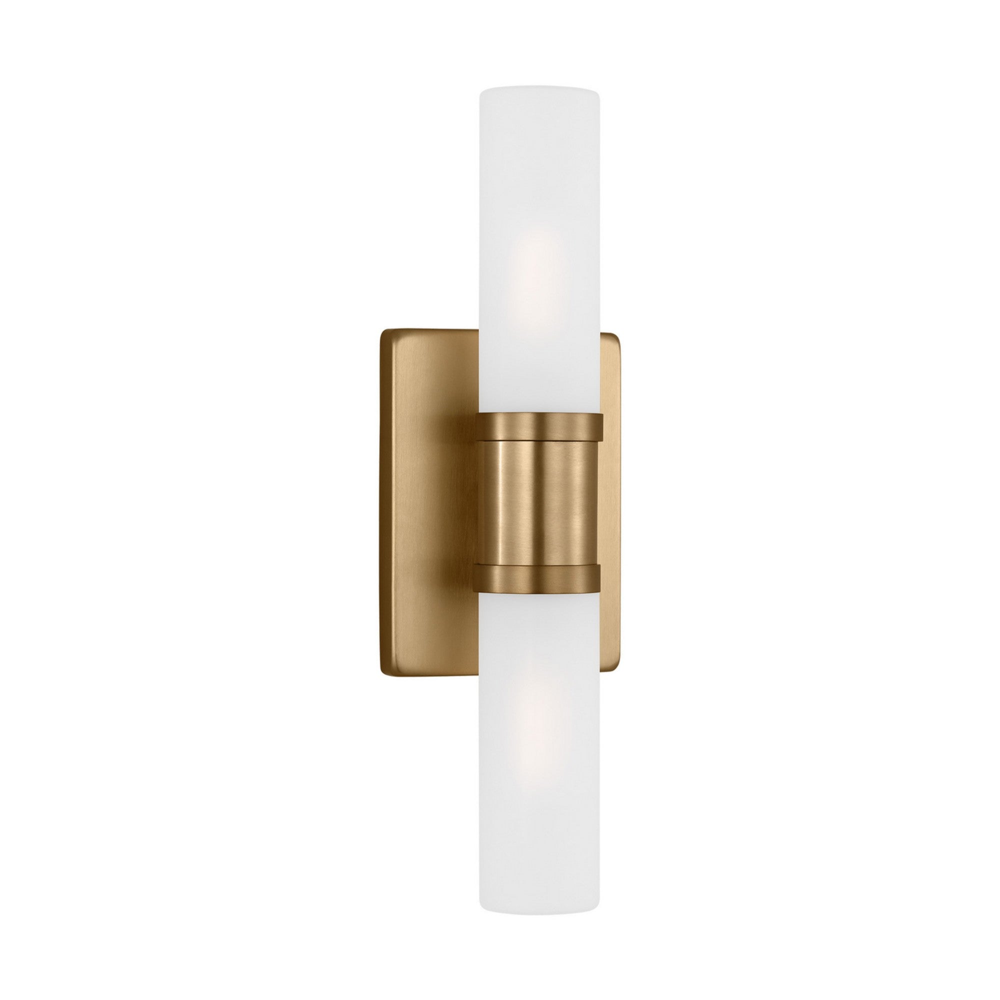 Keaton 16" Small 2-Light Bathroom Vanity, Satin Brass Finish - Bees Lighting
