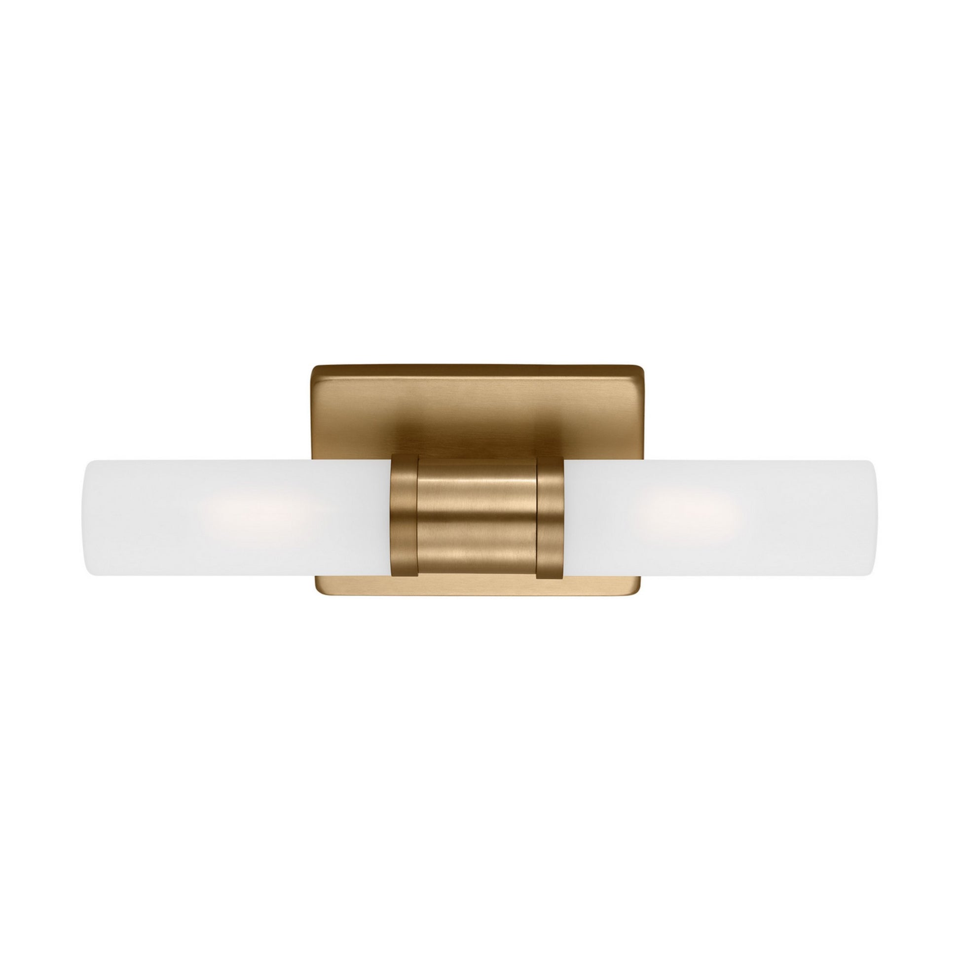 Keaton 16" Small 2-Light Bathroom Vanity, Satin Brass Finish - Bees Lighting