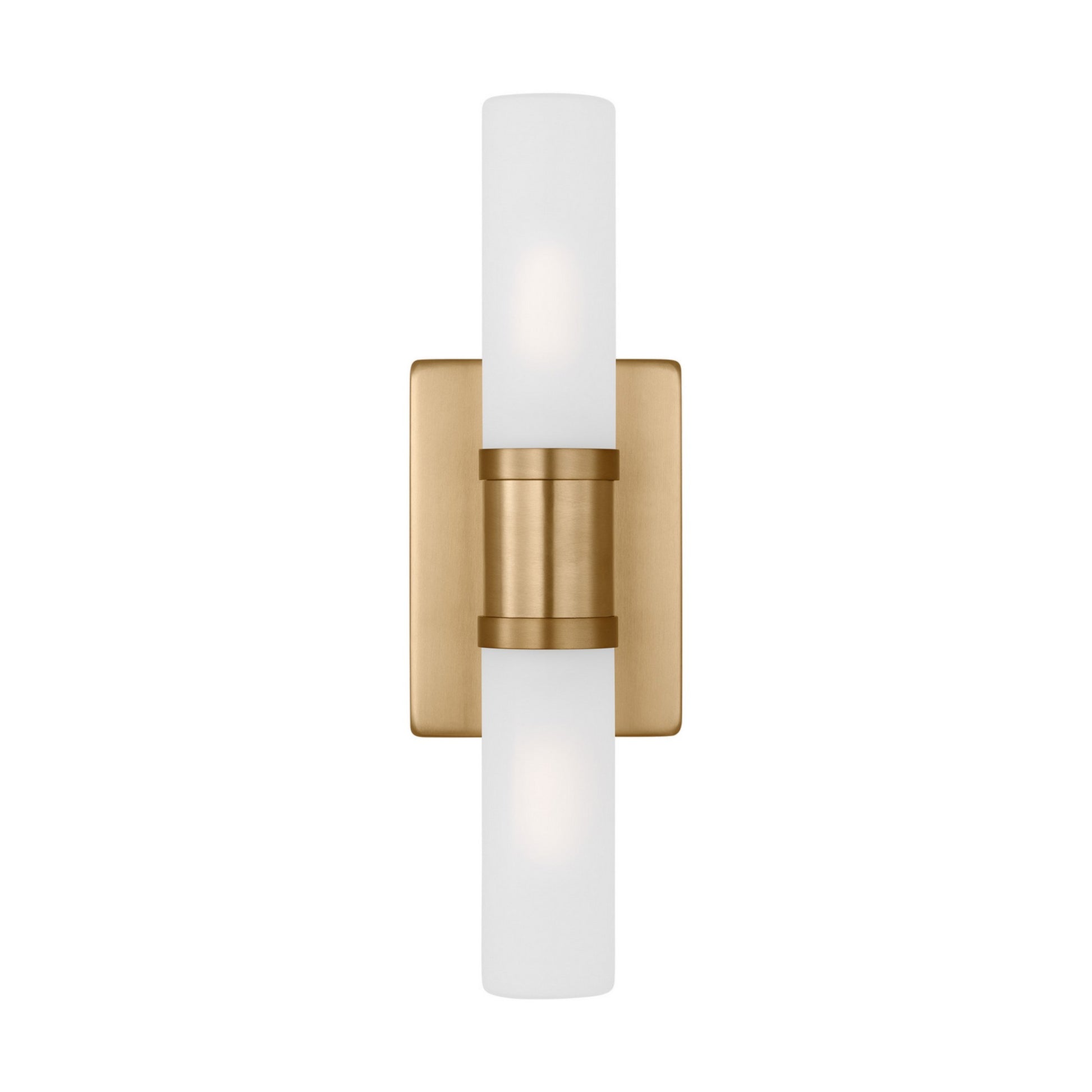 Keaton 16" Small 2-Light Bathroom Vanity, Satin Brass Finish - Bees Lighting