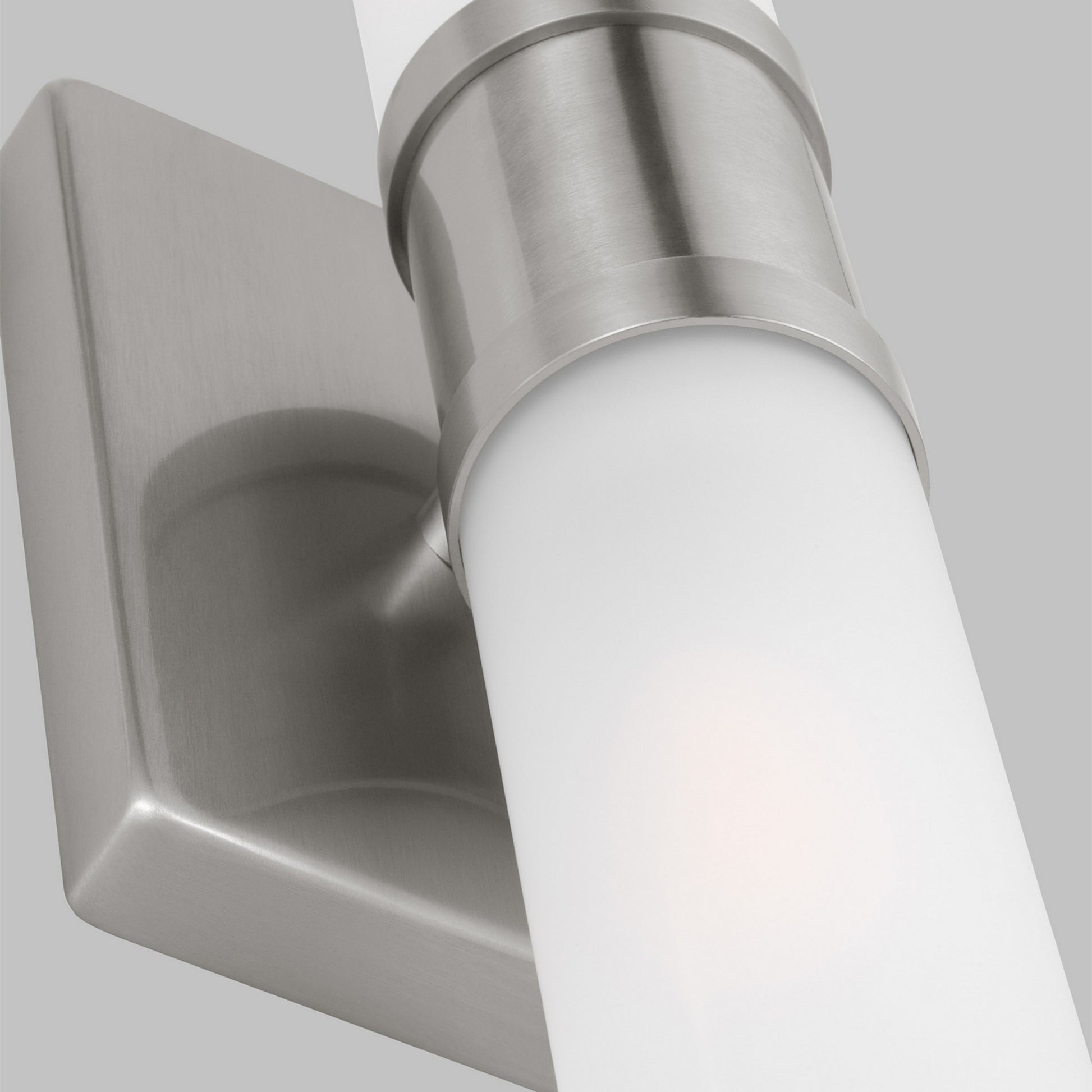 Keaton 16" Small 2-Light Bathroom Vanity, Brushed Nickel Finish - Bees Lighting