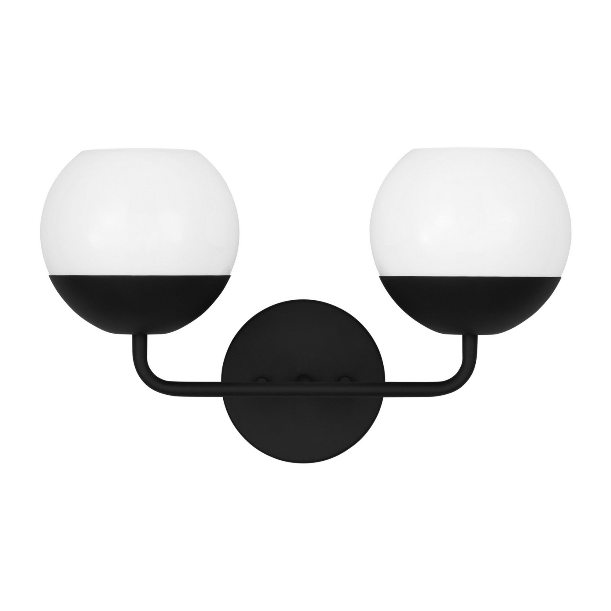 Alvin 17" 2-Light Bathroom Vanity, Midnight Black Finish