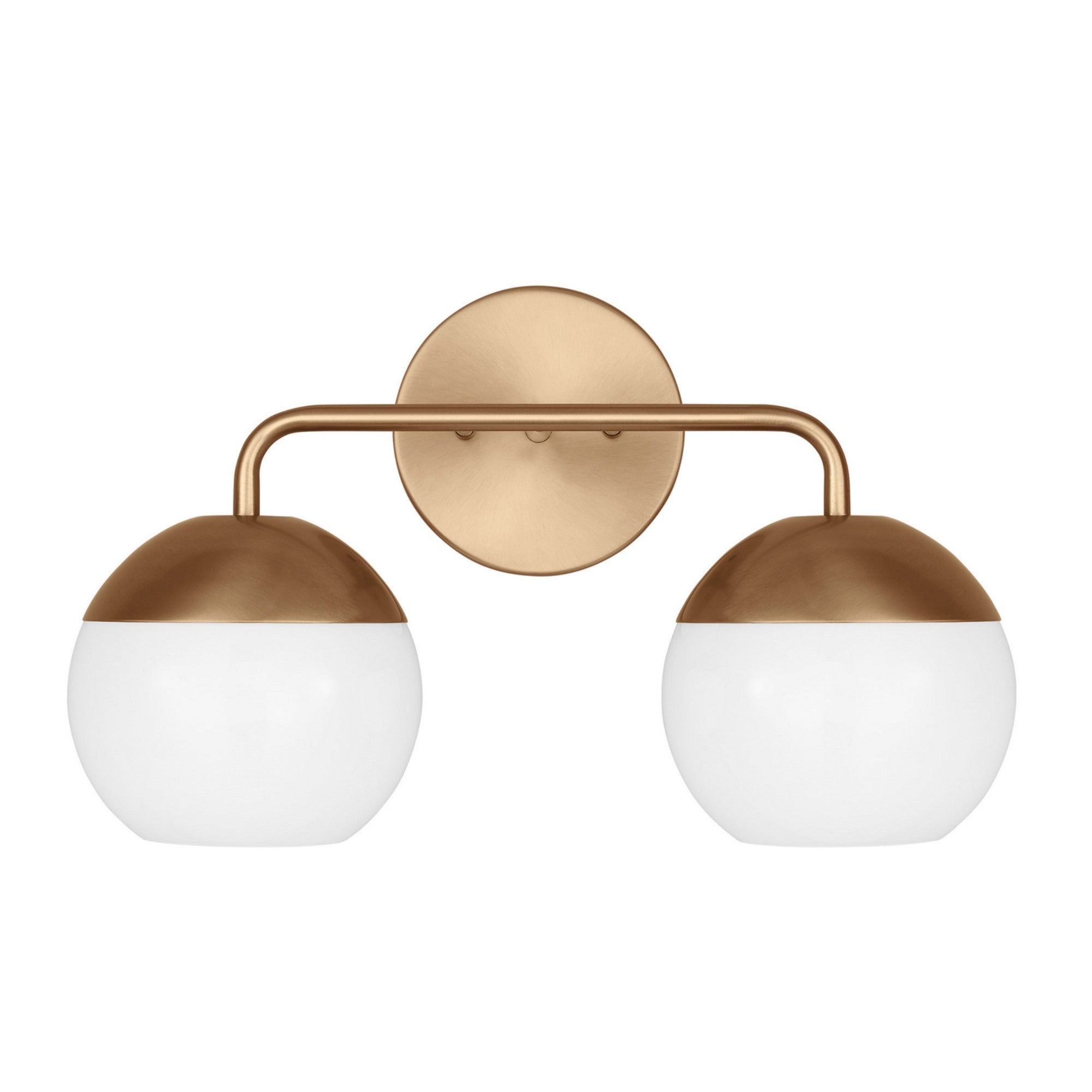 Alvin 17" 2-Light Bathroom Vanity, Satin Brass Finish - Bees Lighting