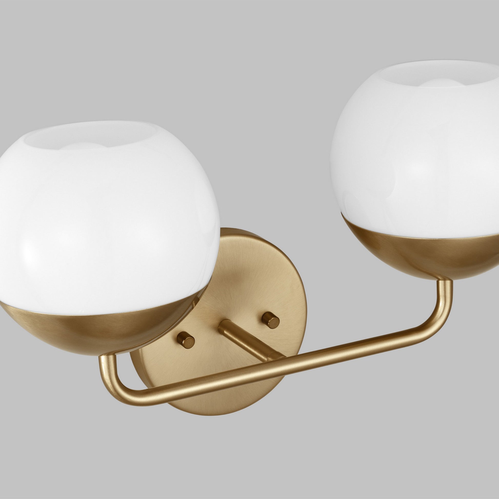 Alvin 17" 2-Light Bathroom Vanity, Satin Brass Finish - Bees Lighting