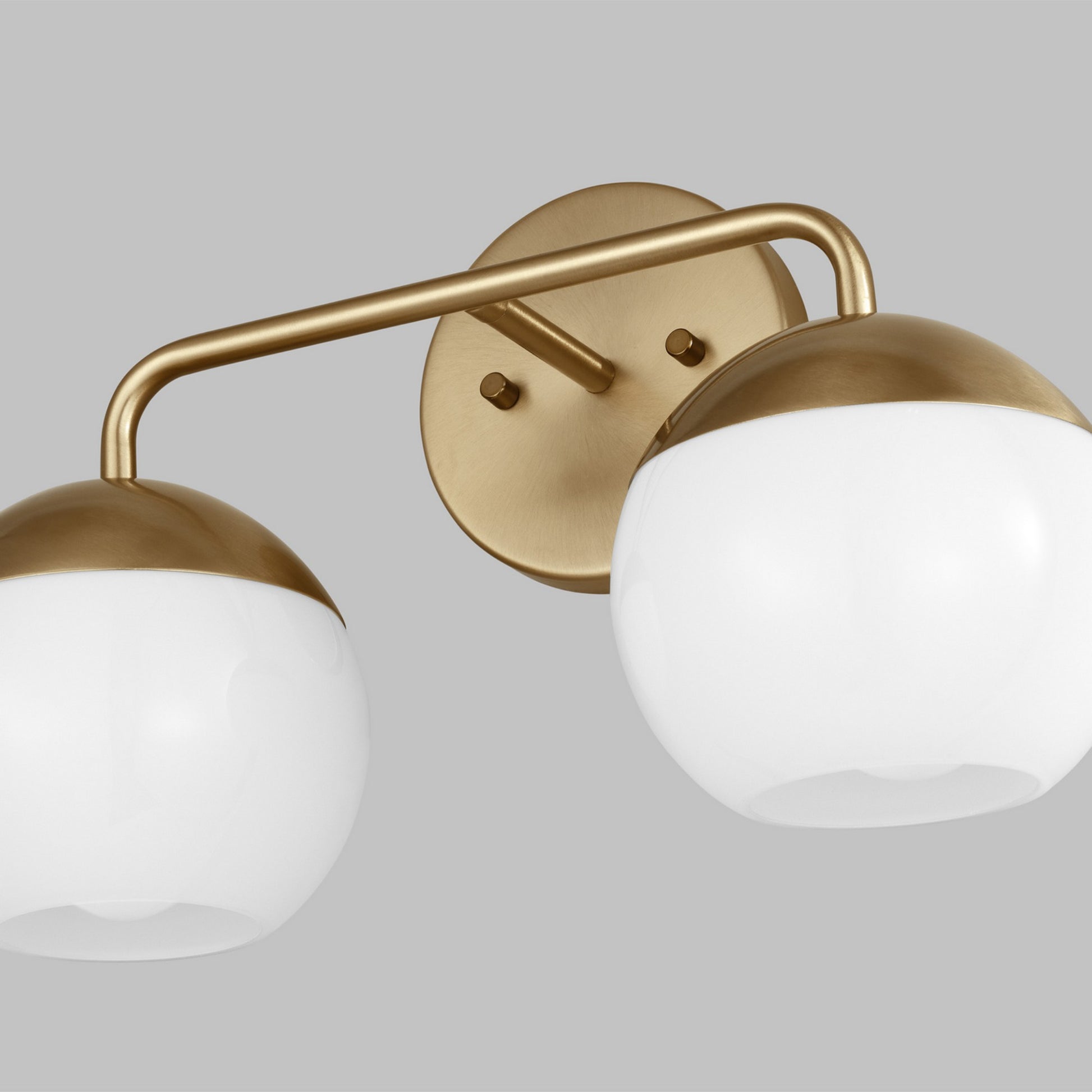 Alvin 17" 2-Light Bathroom Vanity, Satin Brass Finish - Bees Lighting