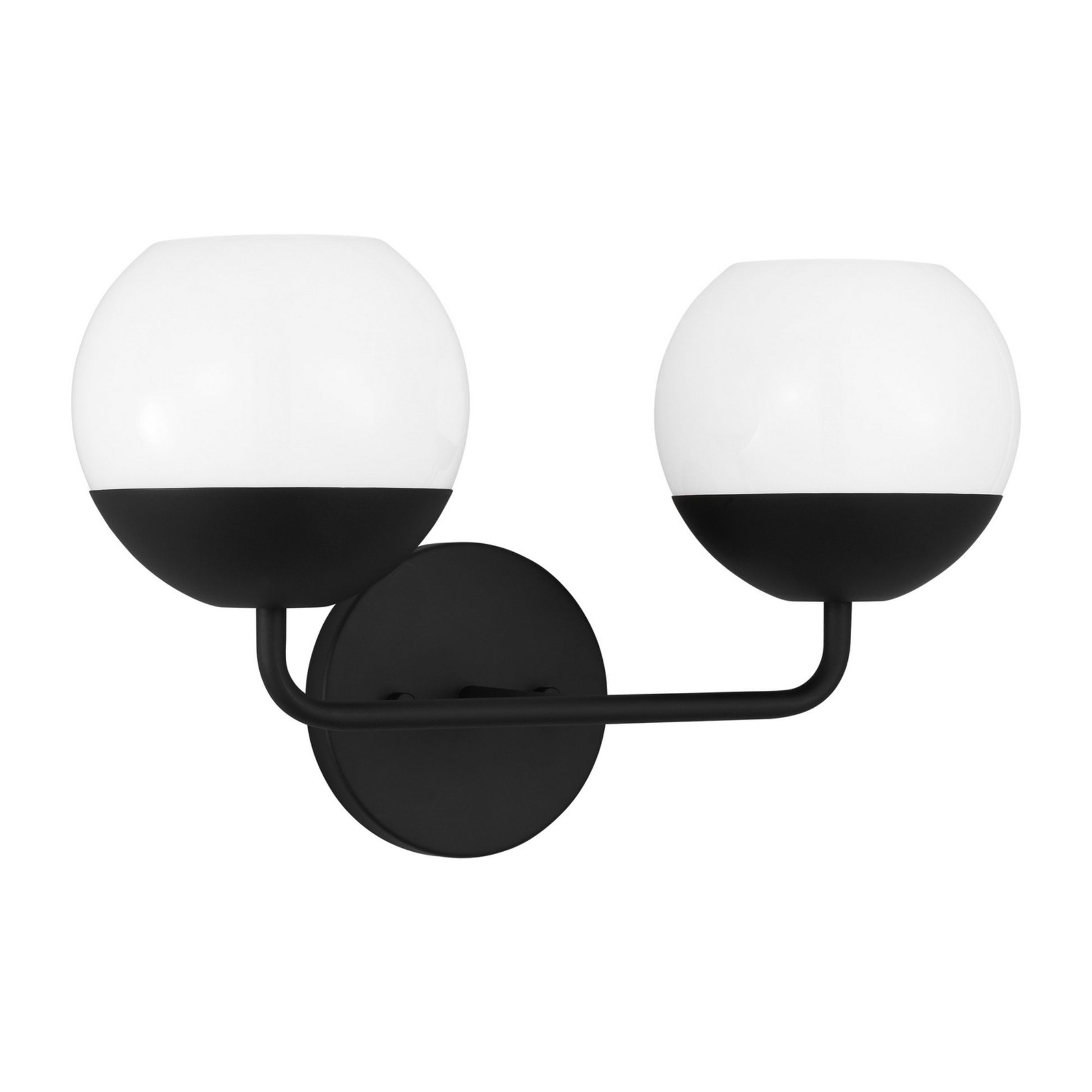 Alvin 17" 2-Light LED Bathroom Vanity, Midnight Black Finish - Bees Lighting