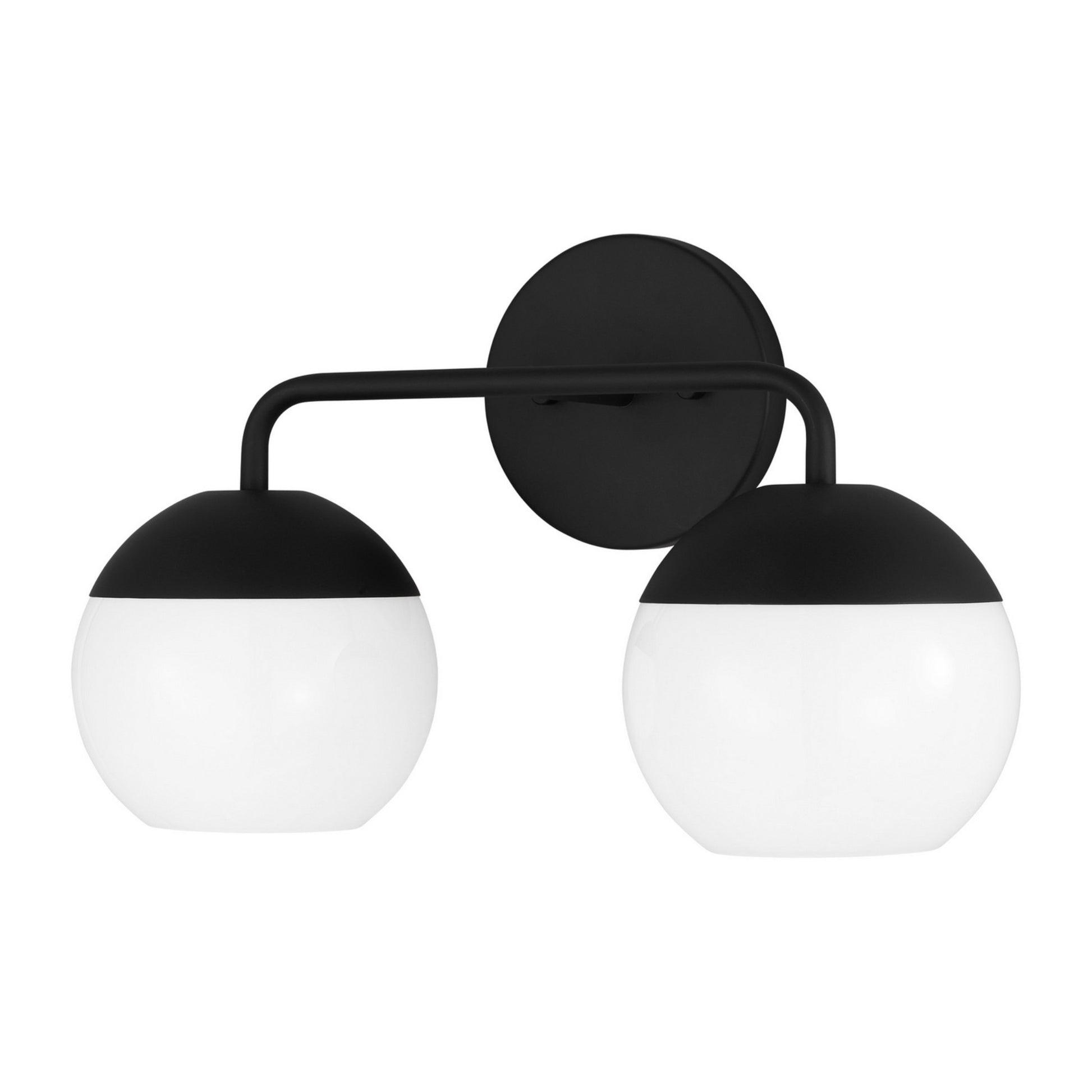 Alvin 17" 2-Light LED Bathroom Vanity, Midnight Black Finish - Bees Lighting