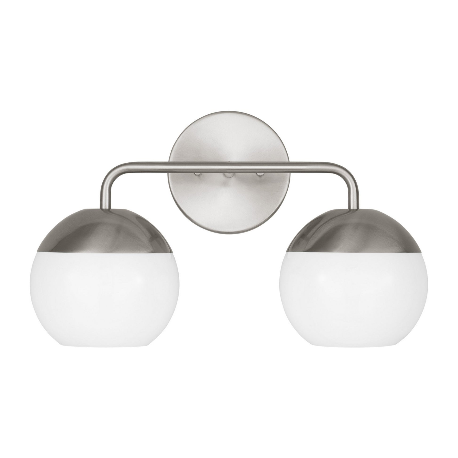 Alvin 17" 2-Light LED Bathroom Vanity, Brushed Nickel Finish - Bees Lighting