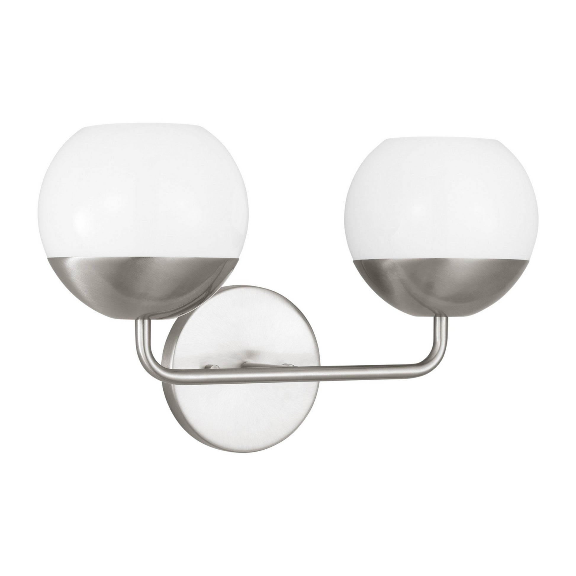 Alvin 17" 2-Light LED Bathroom Vanity, Brushed Nickel Finish - Bees Lighting
