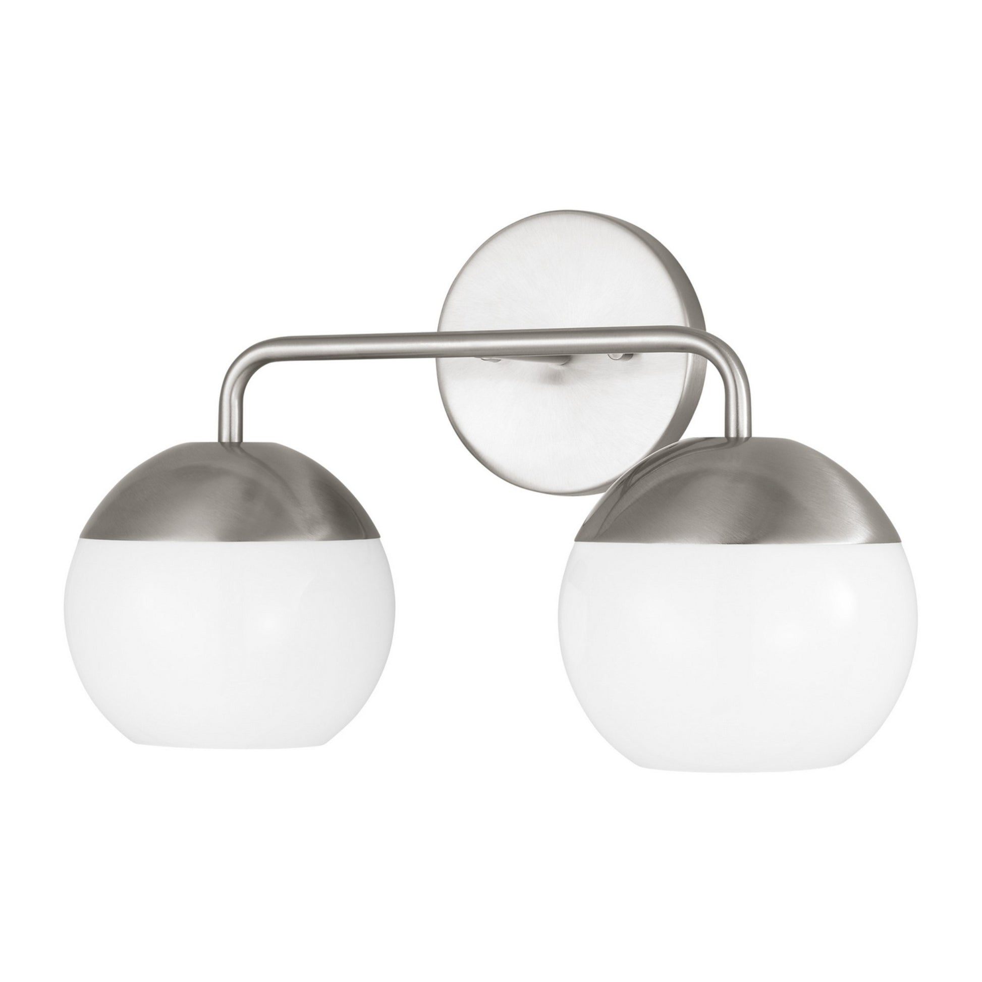 Alvin 17" 2-Light LED Bathroom Vanity, Brushed Nickel Finish - Bees Lighting