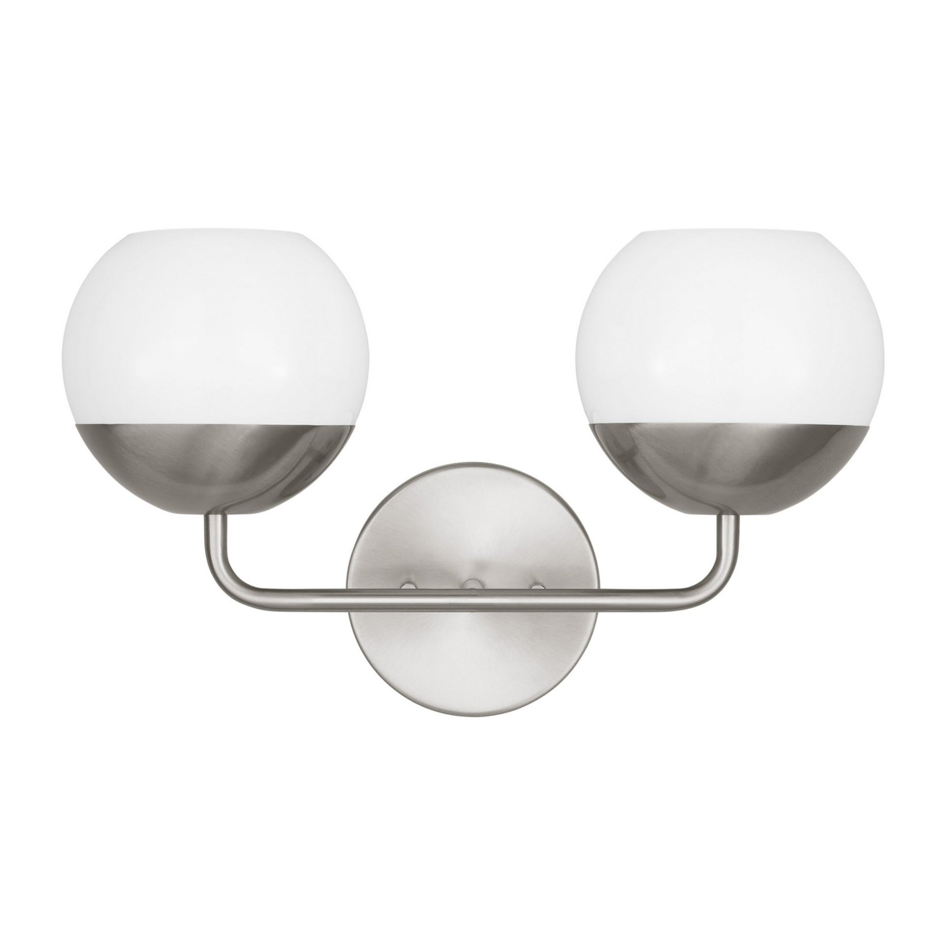 Alvin 17" 2-Light LED Bathroom Vanity, Brushed Nickel Finish - Bees Lighting