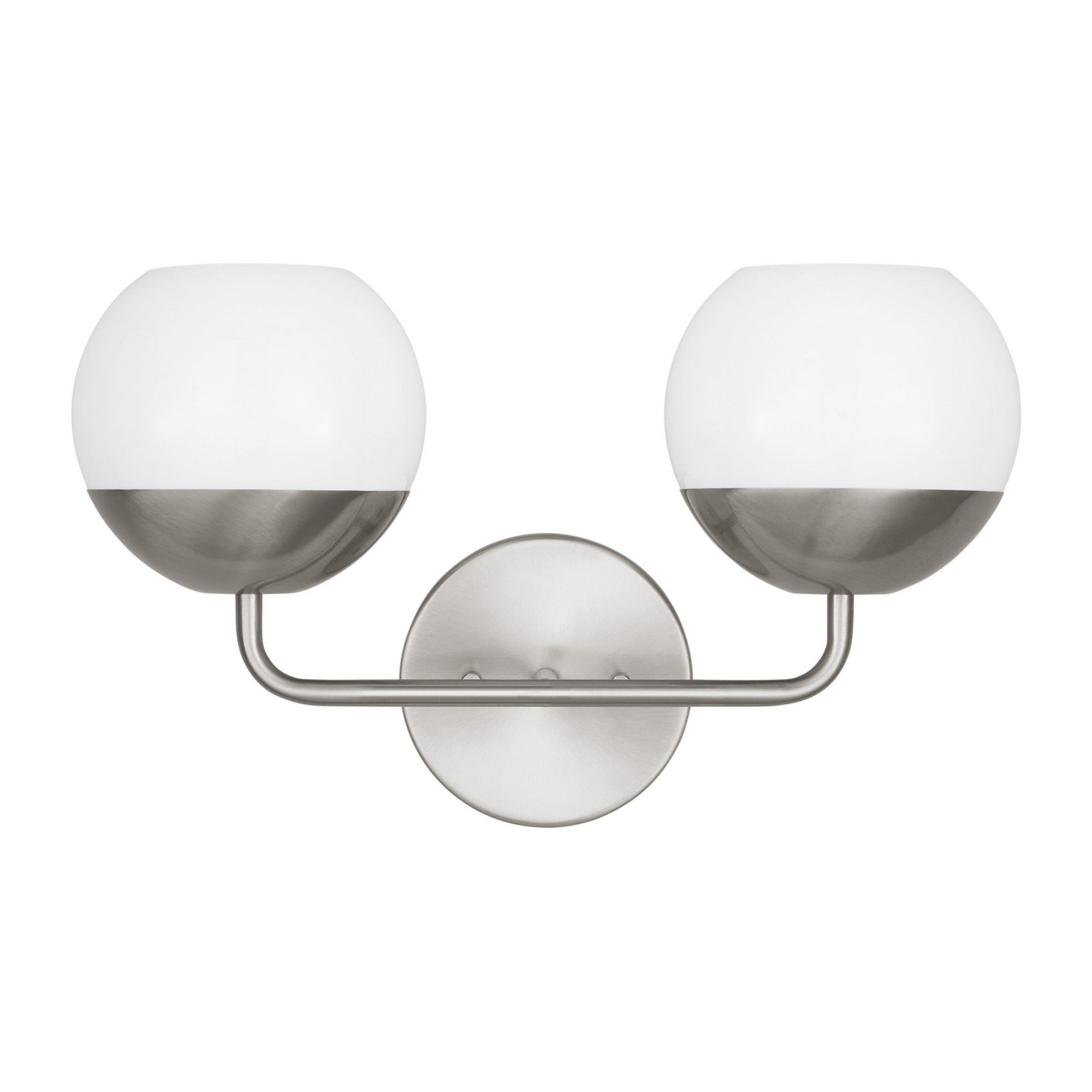 Alvin 17" 2-Light LED Bathroom Vanity, Brushed Nickel Finish - Bees Lighting