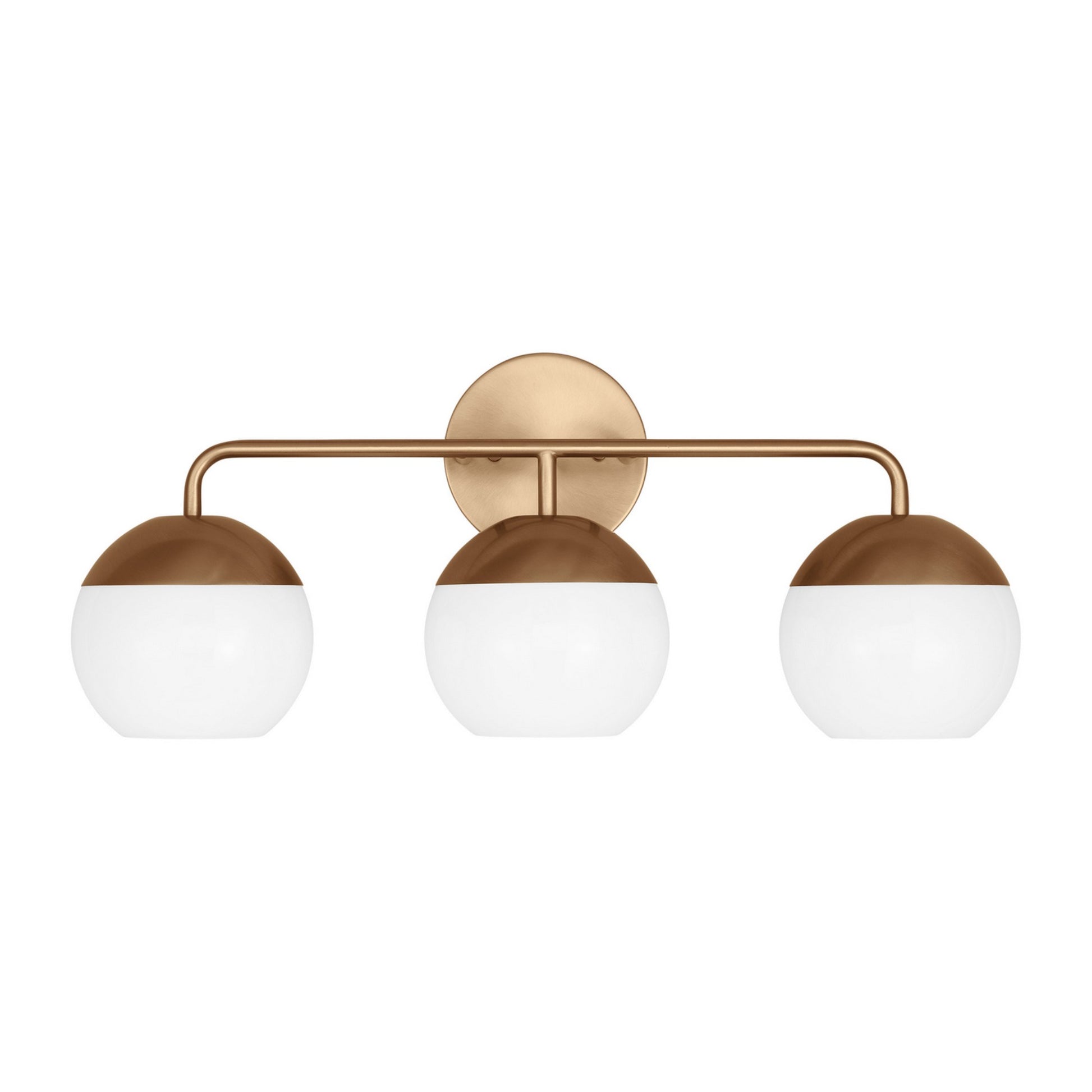 Alvin 24" 3-Light Bathroom Vanity, Satin Brass Finish - Bees Lighting