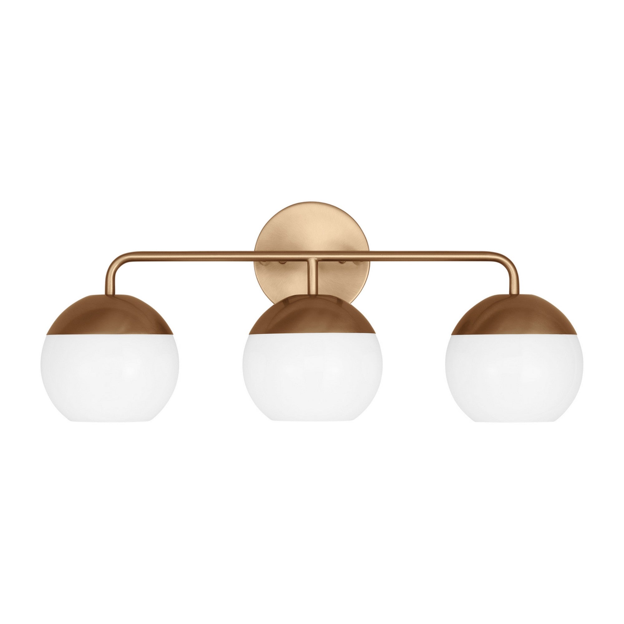 Alvin 24" 3-Light Bathroom Vanity, Satin Brass Finish - Bees Lighting