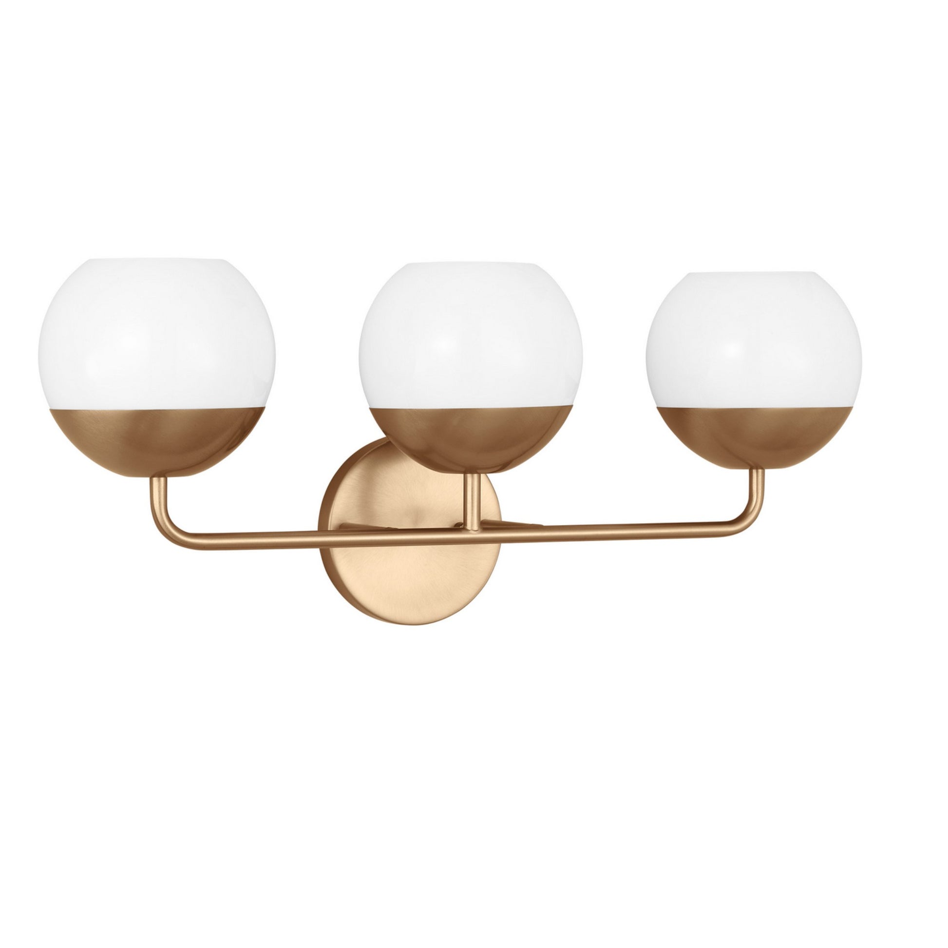 Alvin 24" 3-Light Bathroom Vanity, Satin Brass Finish - Bees Lighting