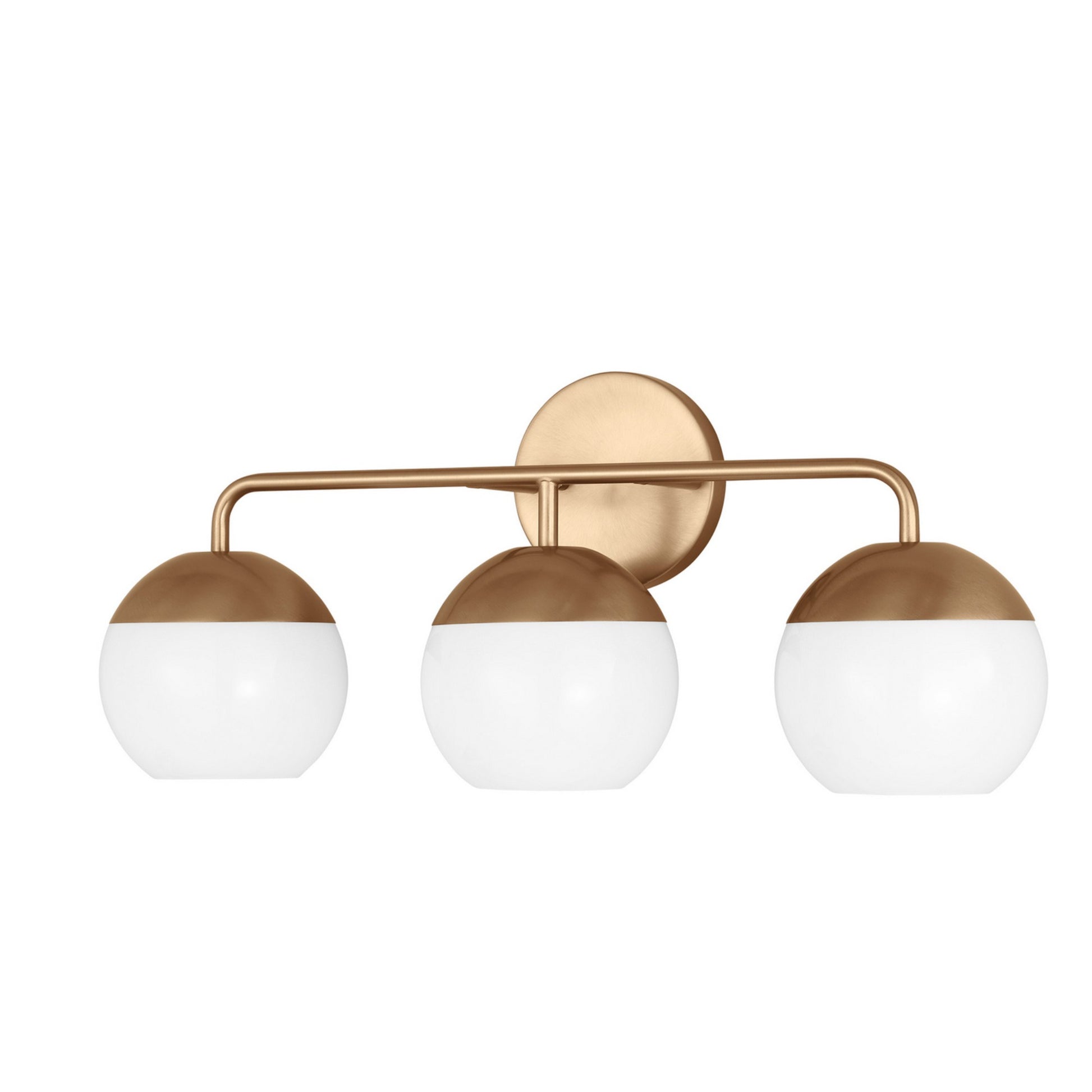 Alvin 24" 3-Light Bathroom Vanity, Satin Brass Finish - Bees Lighting