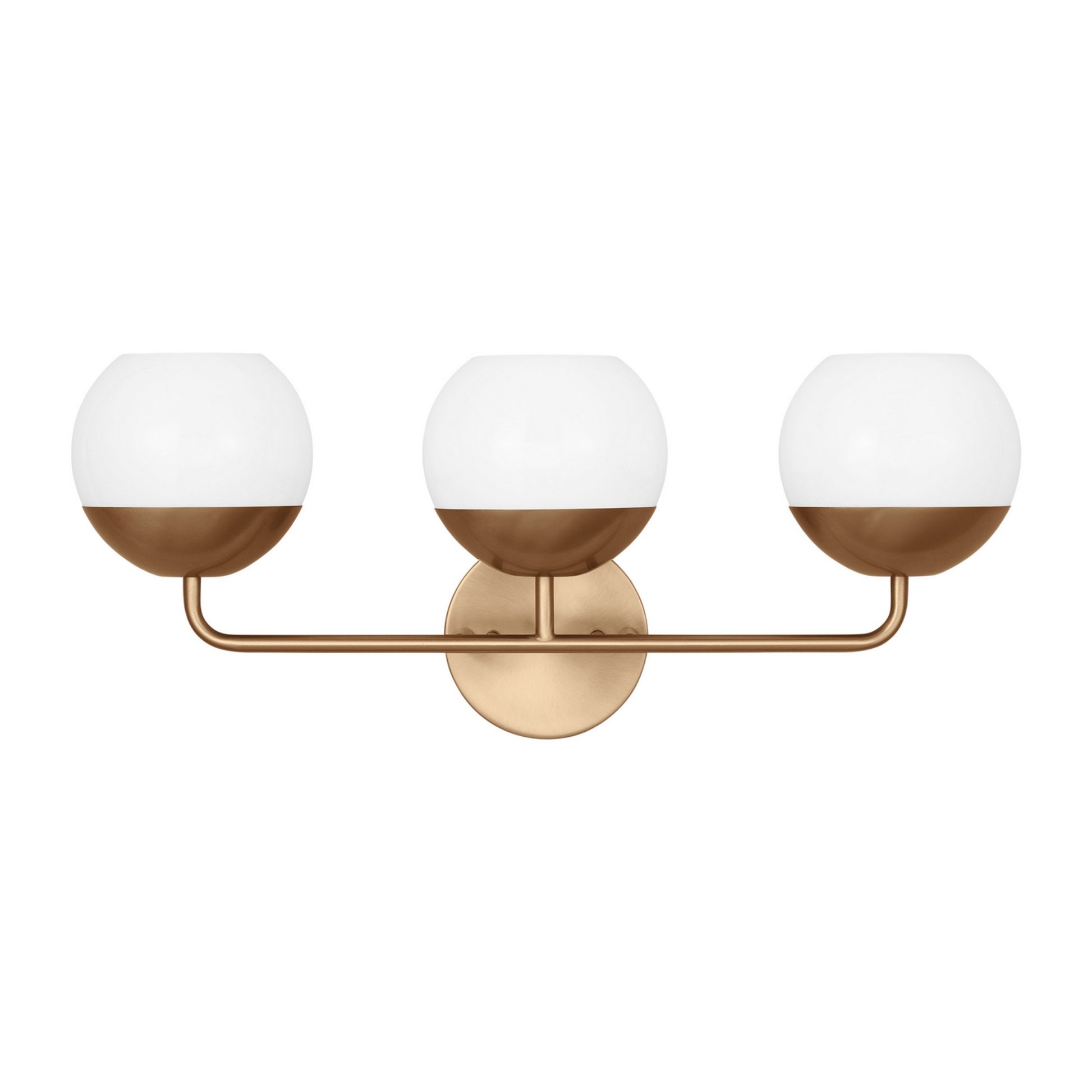 Alvin 24" 3-Light Bathroom Vanity, Satin Brass Finish - Bees Lighting