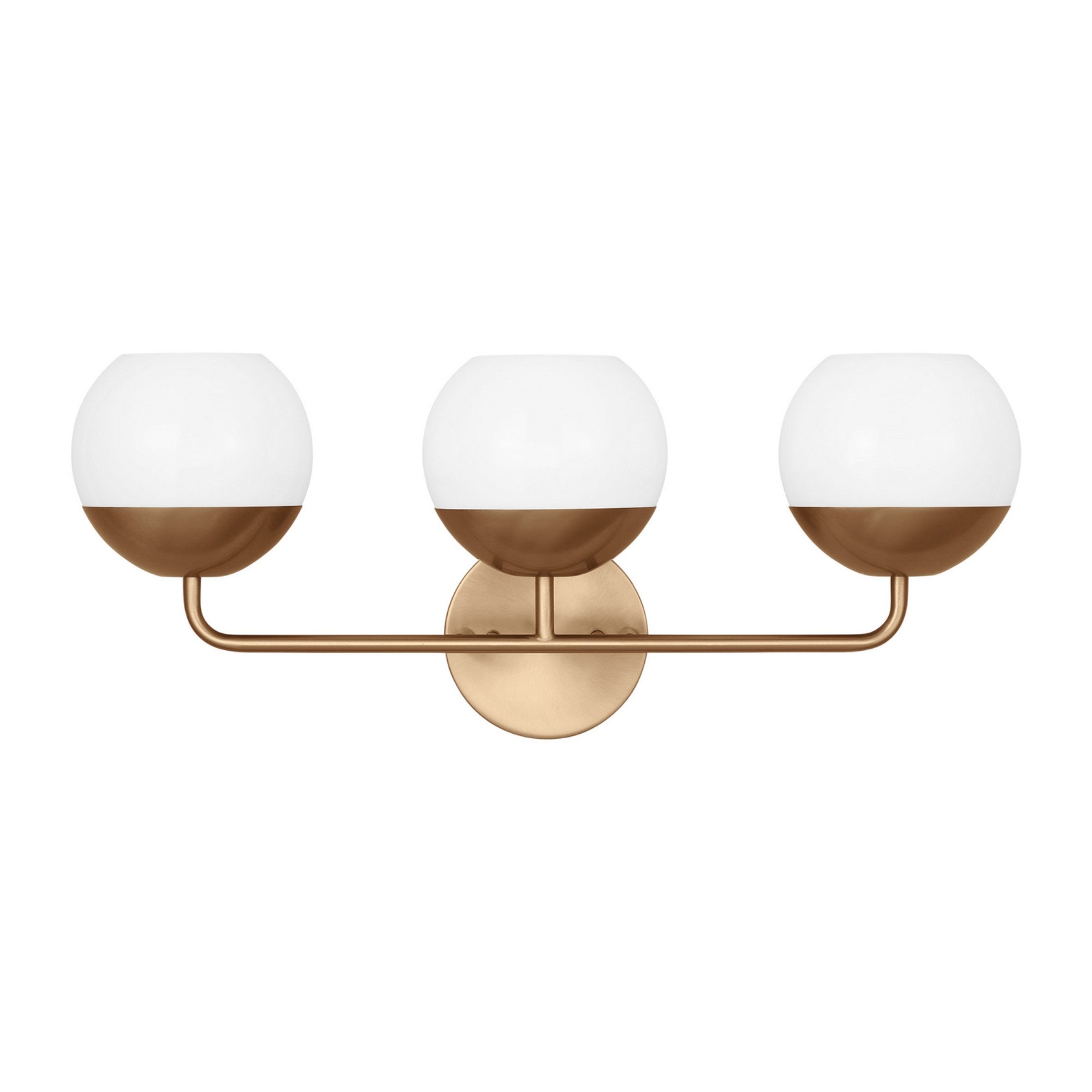 Alvin 24" 3-Light Bathroom Vanity, Satin Brass Finish - Bees Lighting