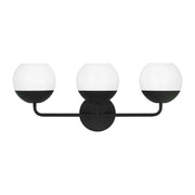 Alvin 24" 3-Light LED Bathroom Vanity, Midnight Black Finish - Bees Lighting