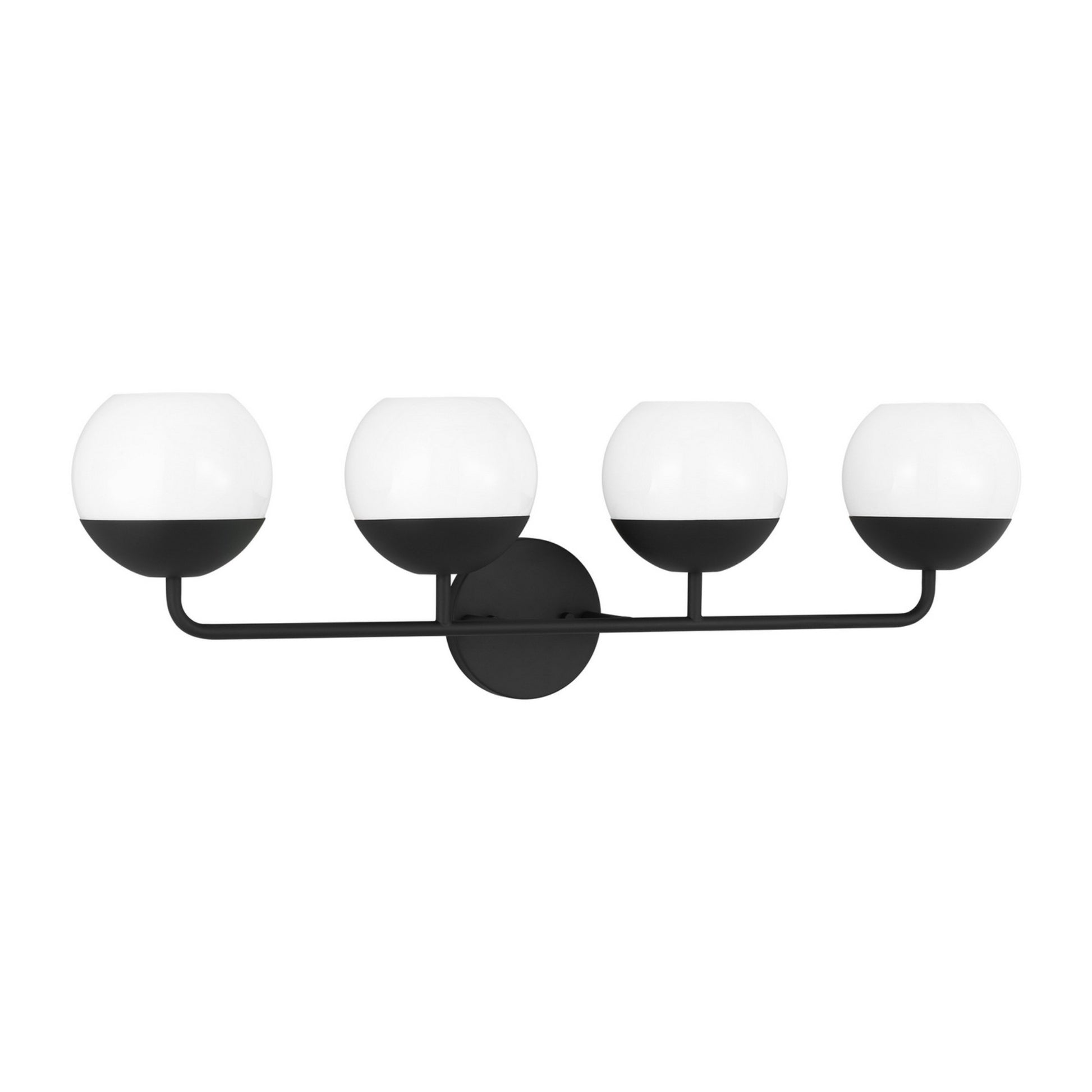 Alvin 33" 4-Light Bathroom Vanity, Midnight Black Finish - Bees Lighting