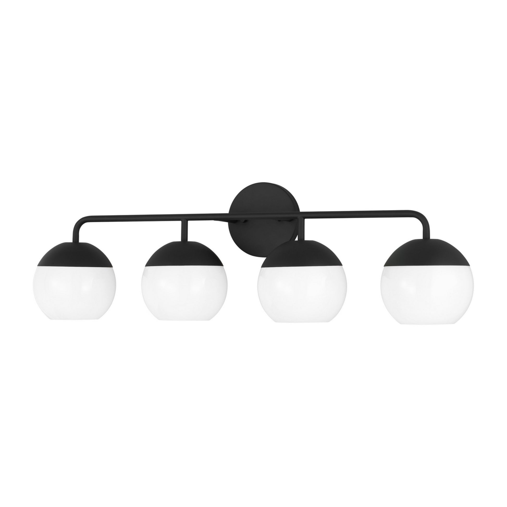 Alvin 33" 4-Light Bathroom Vanity, Midnight Black Finish - Bees Lighting