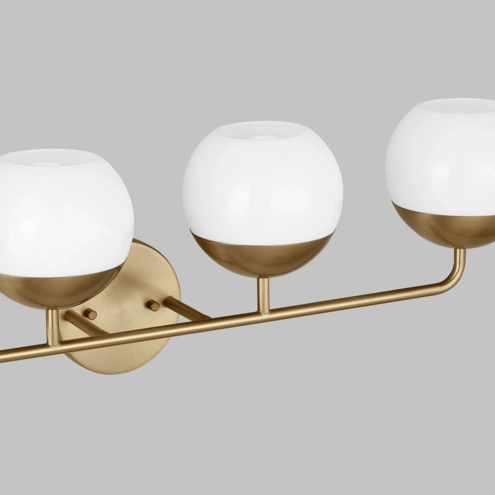 Alvin 33" 4-Light Bathroom Vanity, Satin Brass Finish - Bees Lighting