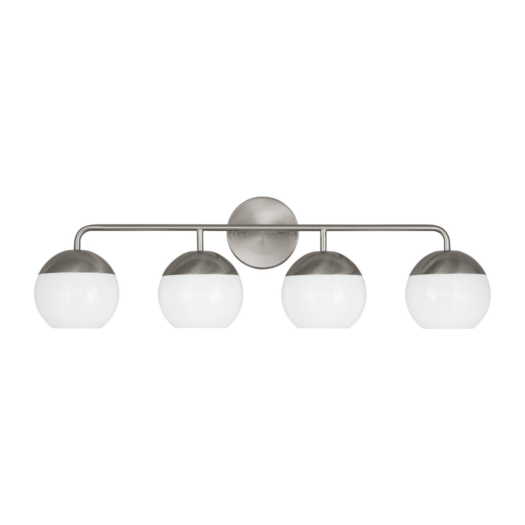 Alvin 33" 4-Light Bathroom Vanity, Brushed Nickel Finish - Bees Lighting