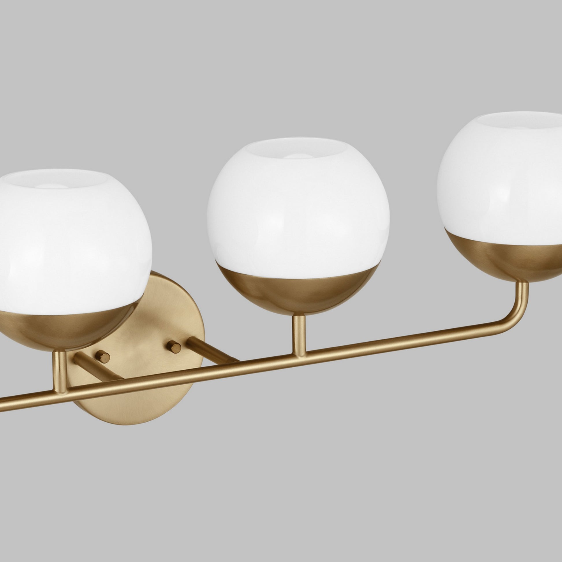 Alvin 33" 4-Light LED Bathroom Vanity, Satin Brass Finish - Bees Lighting