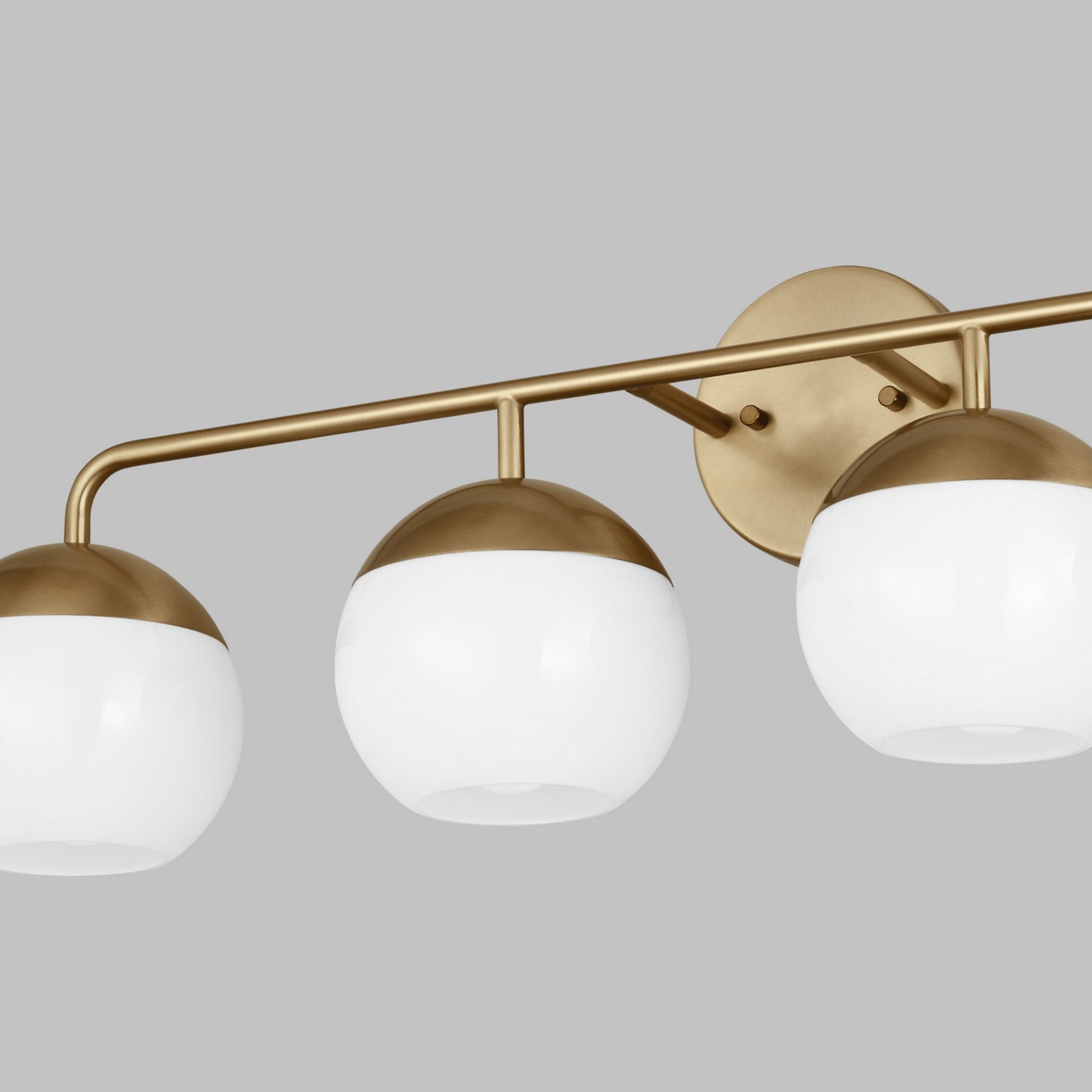 Alvin 33" 4-Light LED Bathroom Vanity, Satin Brass Finish - Bees Lighting