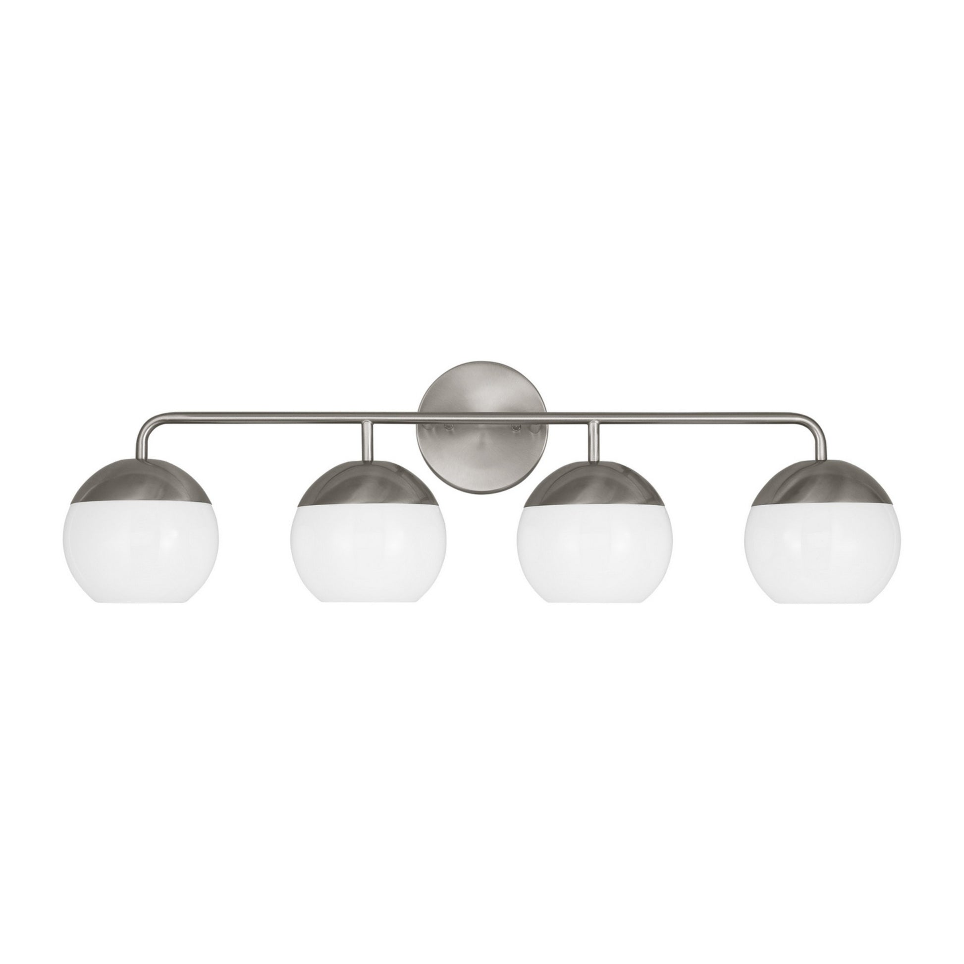Alvin 33" 4-Light LED Bathroom Vanity, Brushed Nickel Finish - Bees Lighting