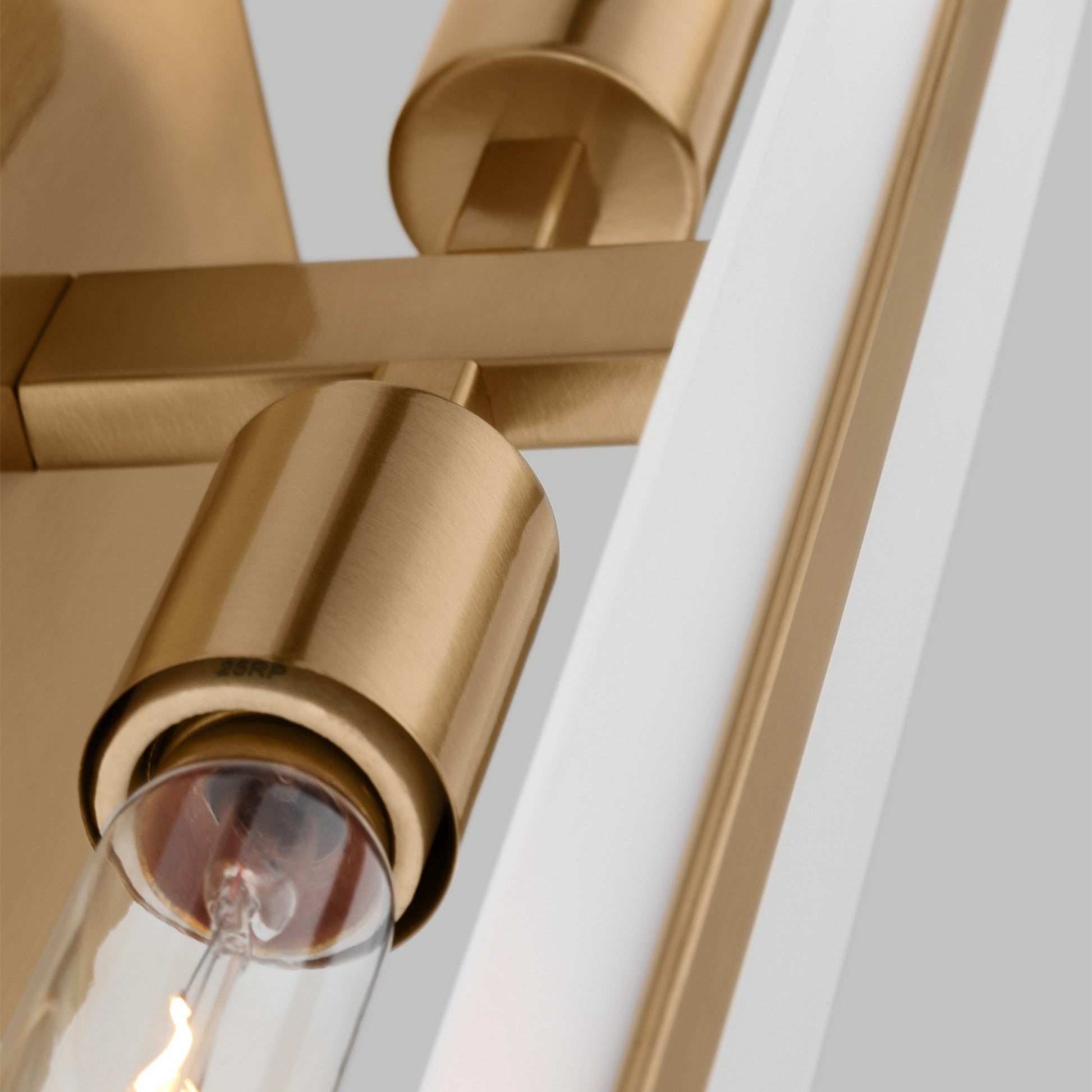 Dex 24" Medium 2-Light LED Bathroom Vanity, Satin Brass Finish - Bees Lighting