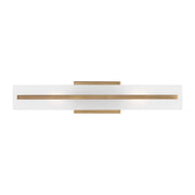 Dex 24" Medium 2-Light LED Bathroom Vanity, Satin Brass Finish - Bees Lighting
