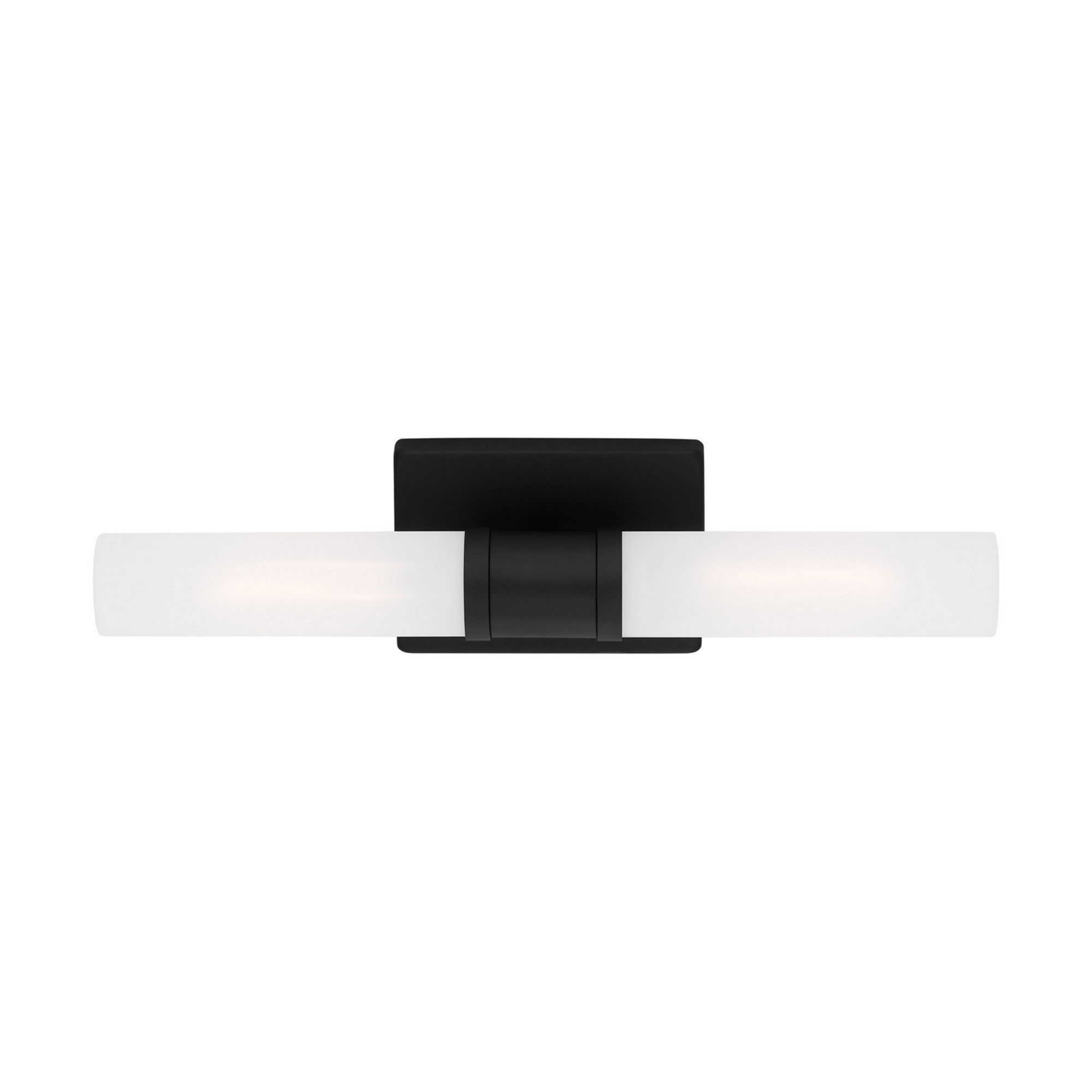 Keaton 20" Medium 2-Light Bathroom Vanity, Midnight Black Finish - Bees Lighting
