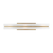 Dex 30" Large 3-Light LED Bathroom Vanity, Satin Brass Finish - Bees Lighting