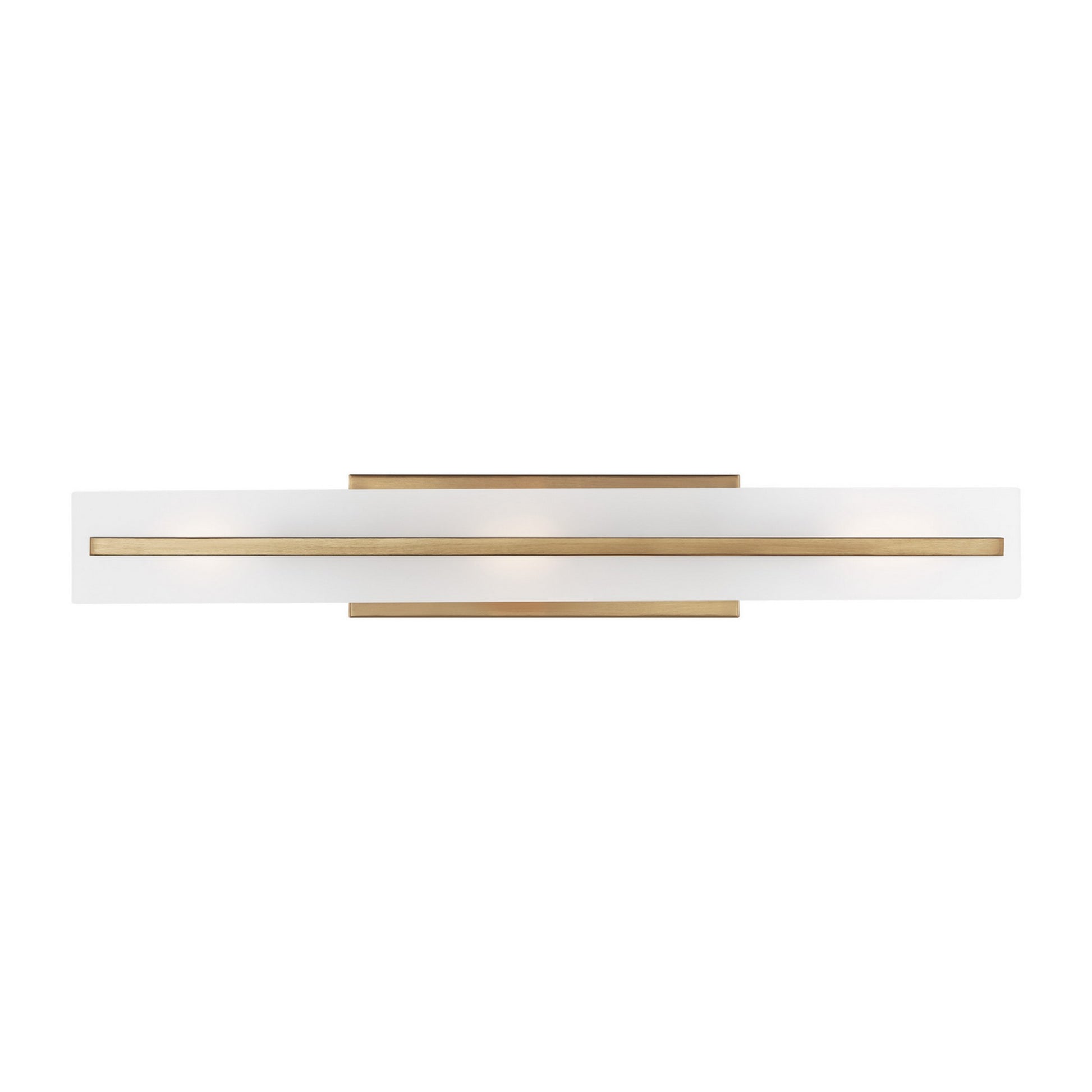 Dex 30" Large 3-Light LED Bathroom Vanity, Satin Brass Finish - Bees Lighting