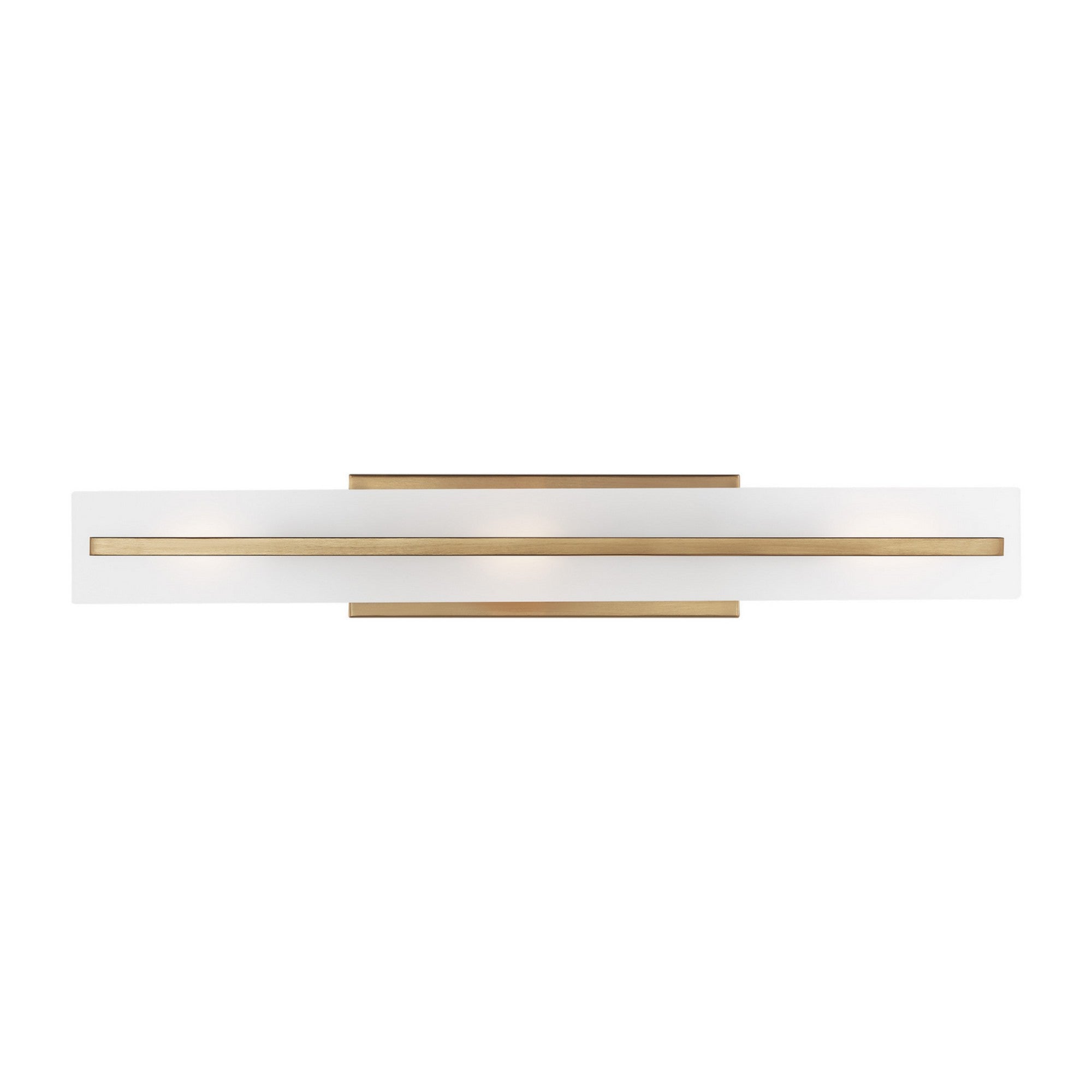 Dex 30" Large 3-Light LED Bathroom Vanity, Satin Brass Finish - Bees Lighting