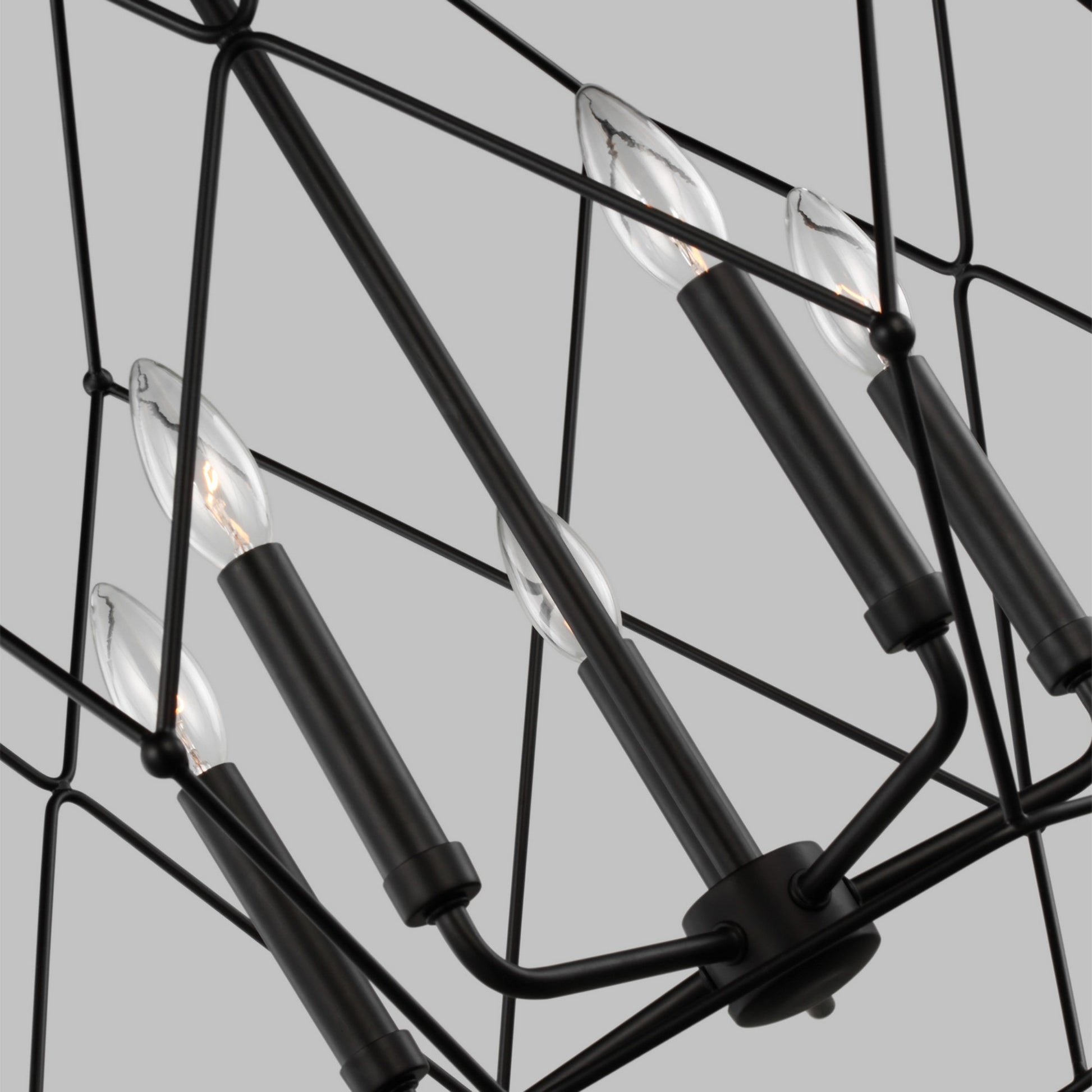 Zarra 23" Large 5-Light Lantern, Midnight Black Finish - Bees Lighting
