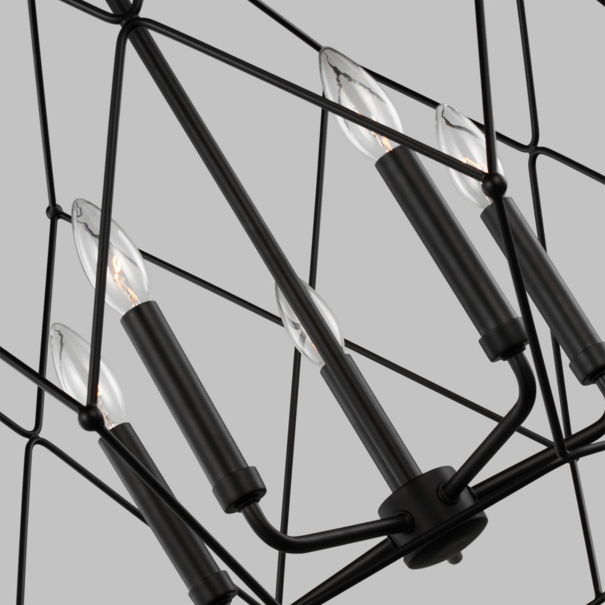 Zarra 23" Large 5-Light Lantern, Midnight Black Finish - Bees Lighting