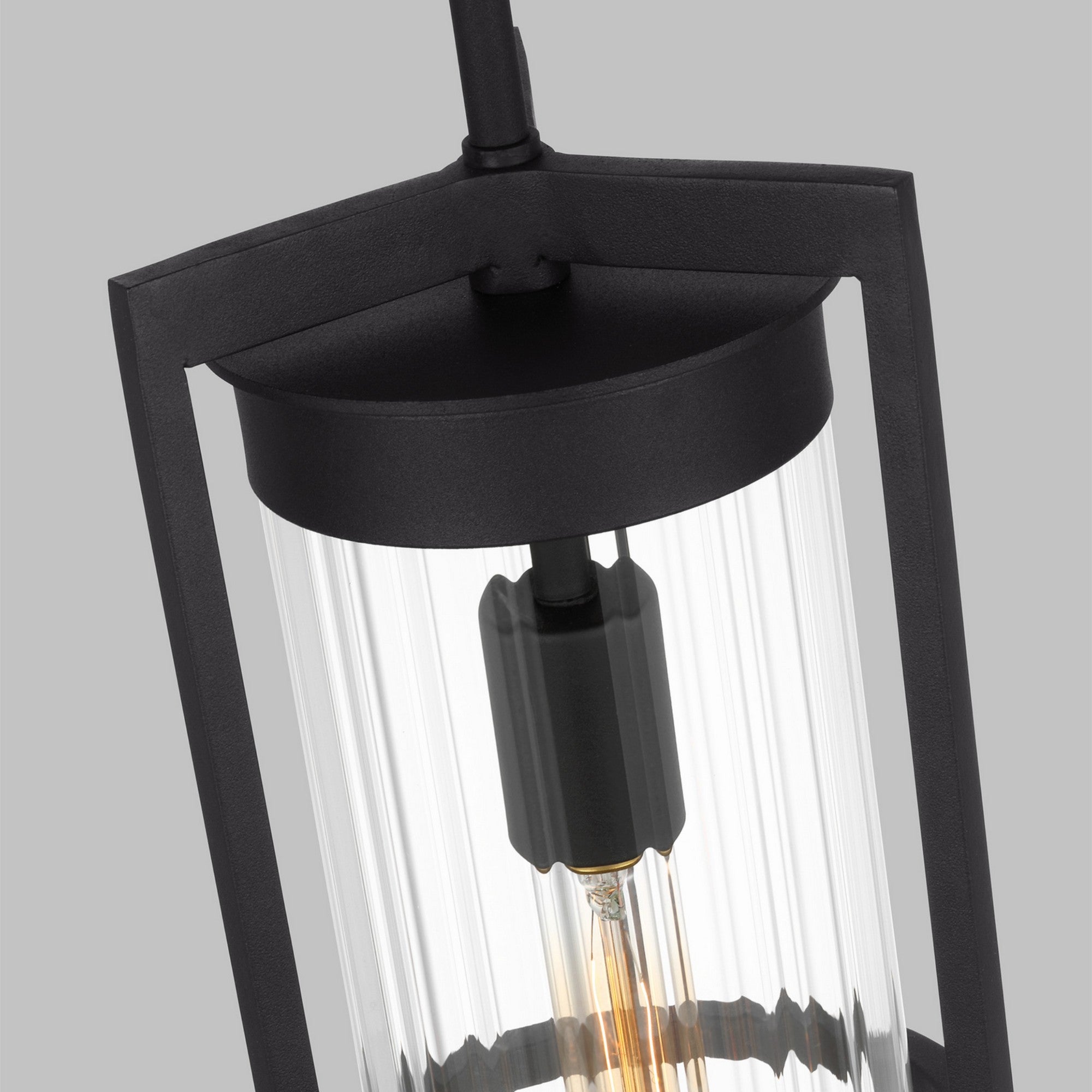 Alcona 18" Outdoor Pendant Lantern, Black Finish - Bees Lighting