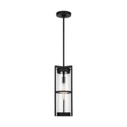 Alcona 18" Outdoor Pendant Lantern, Black Finish - Bees Lighting